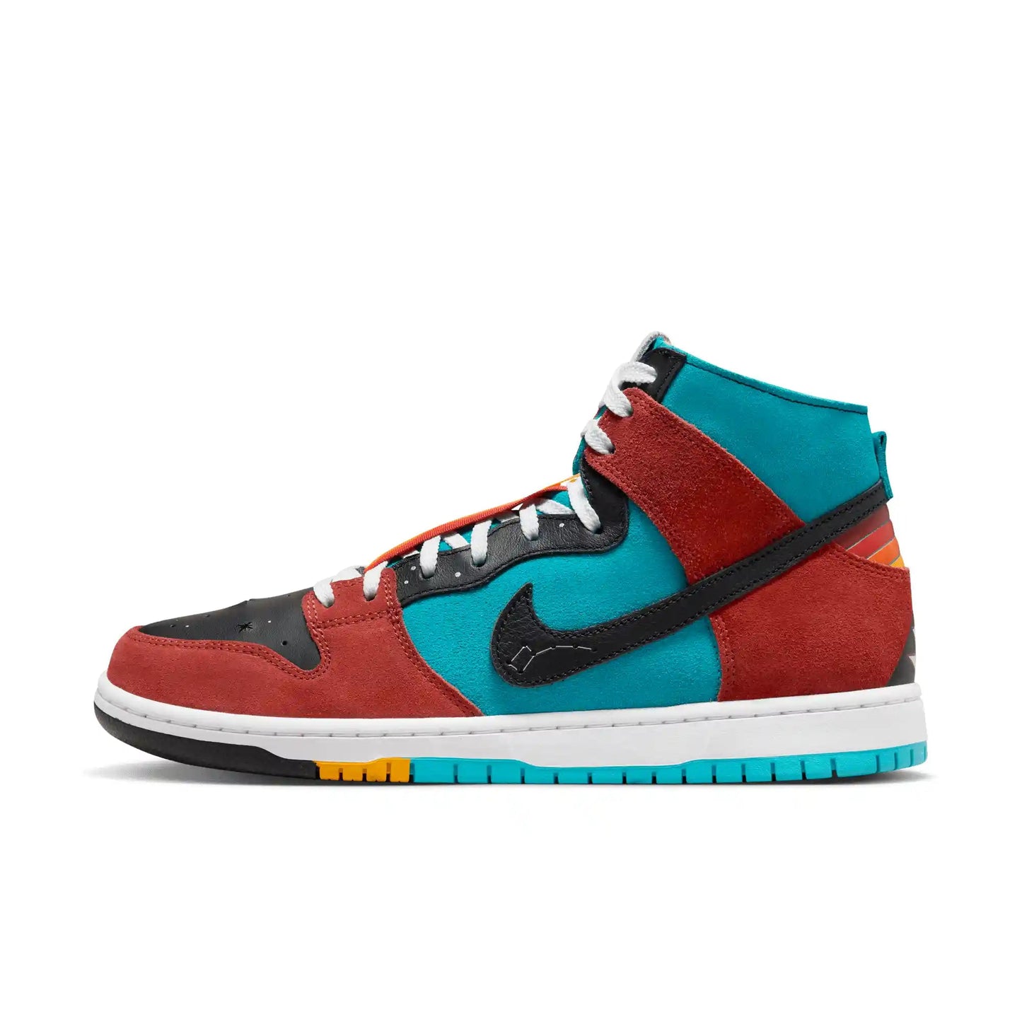 Nike SB Dunk High Decon Di'Orr, turquoise blue/black-rugged orange - Tiki Room Skateboards - 6