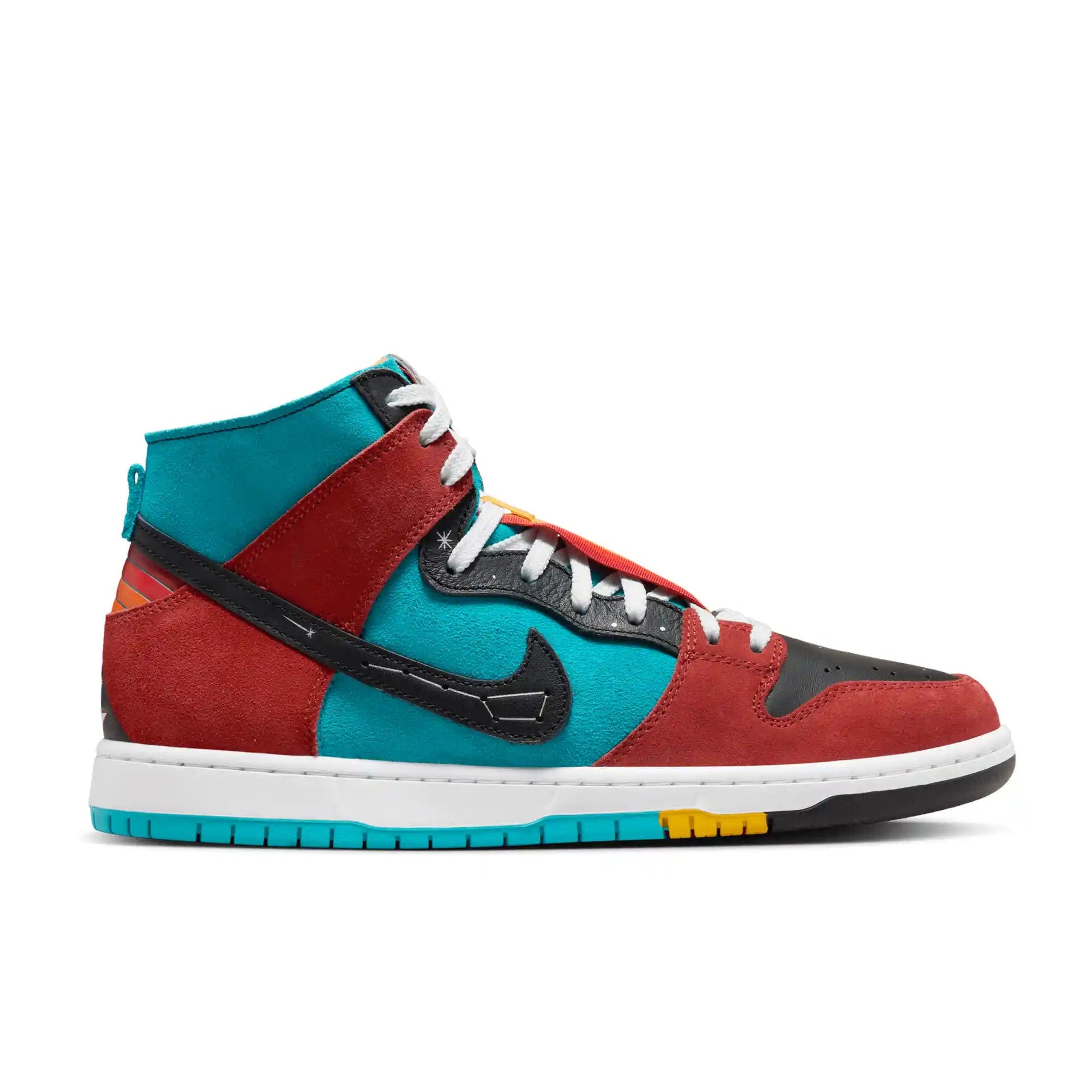 Nike SB Dunk High Decon Di'Orr, turquoise blue/black-rugged orange - Tiki Room Skateboards - 2