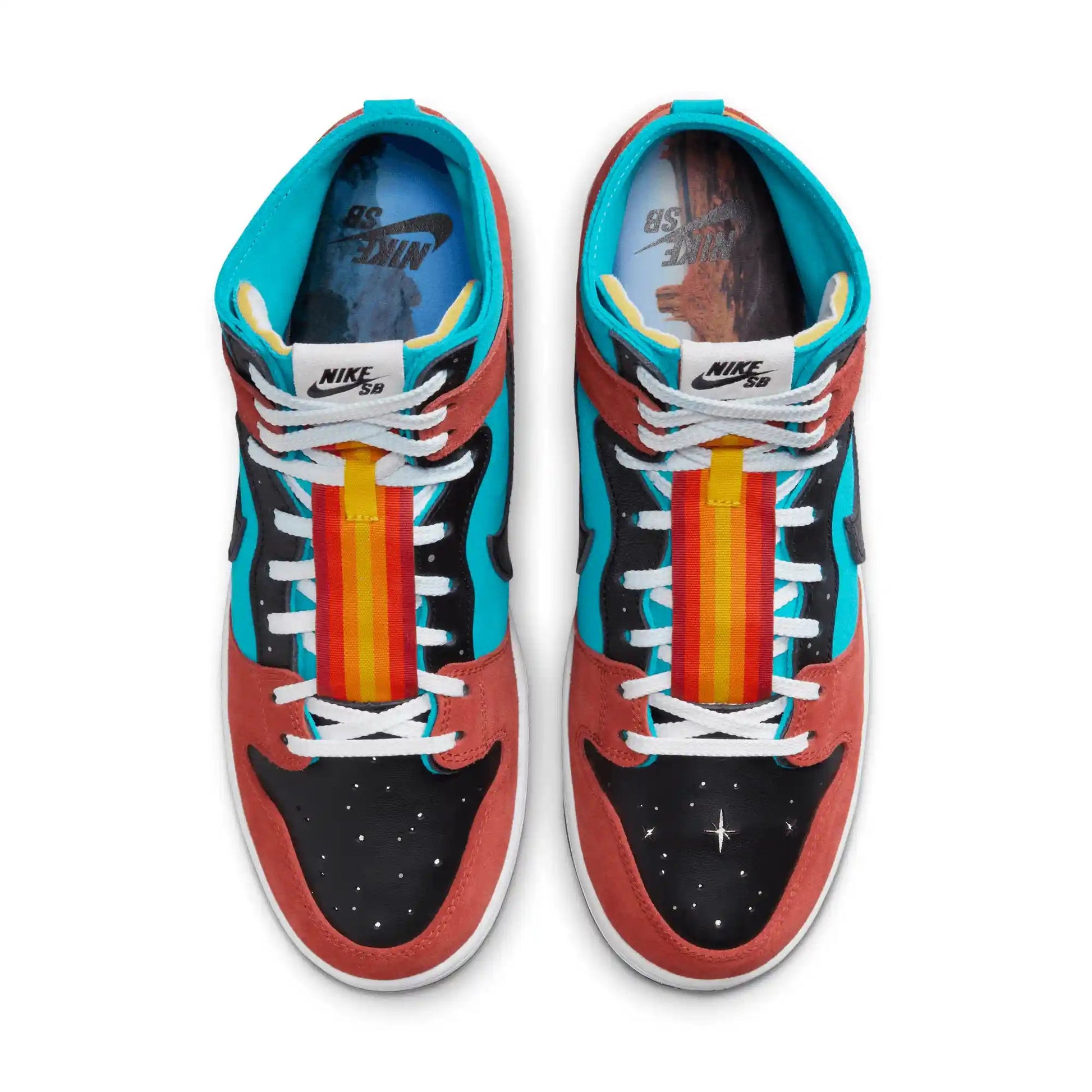 Nike SB Dunk High Decon Di'Orr, turquoise blue/black-rugged orange - Tiki Room Skateboards - 4