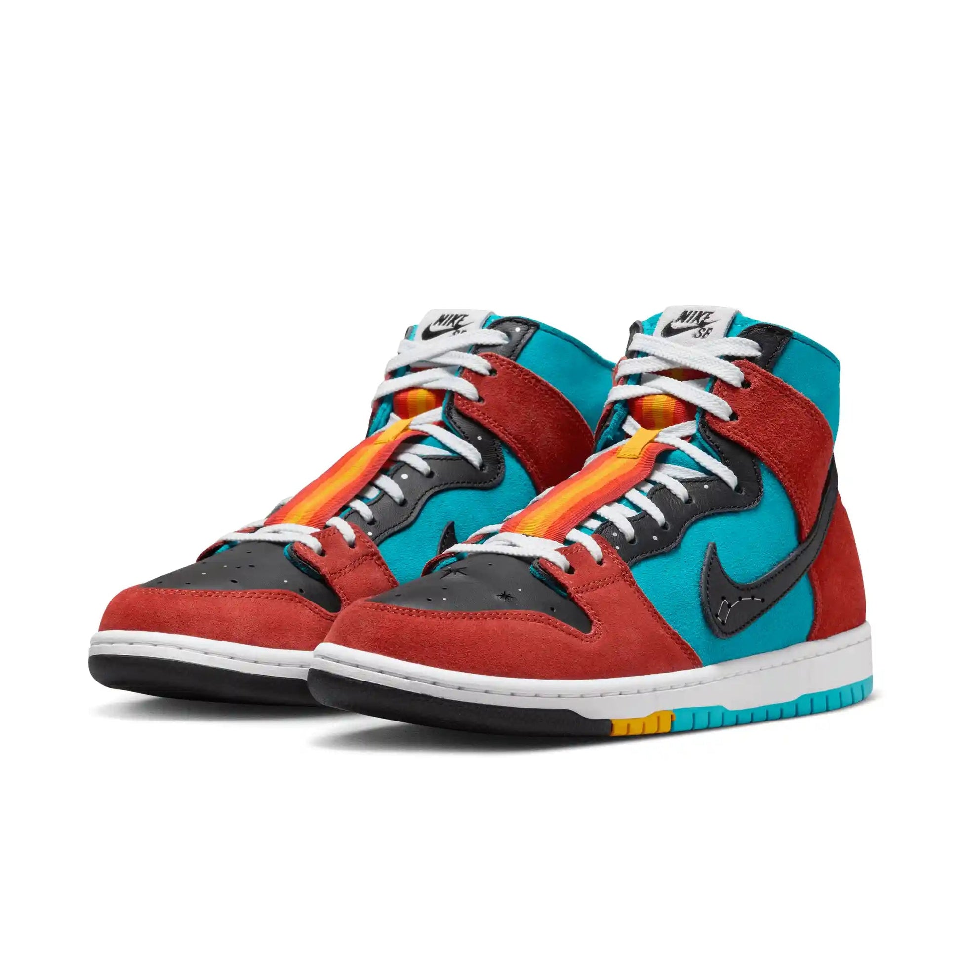 Nike SB Dunk High Decon Di'Orr, turquoise blue/black-rugged orange - Tiki Room Skateboards - 1