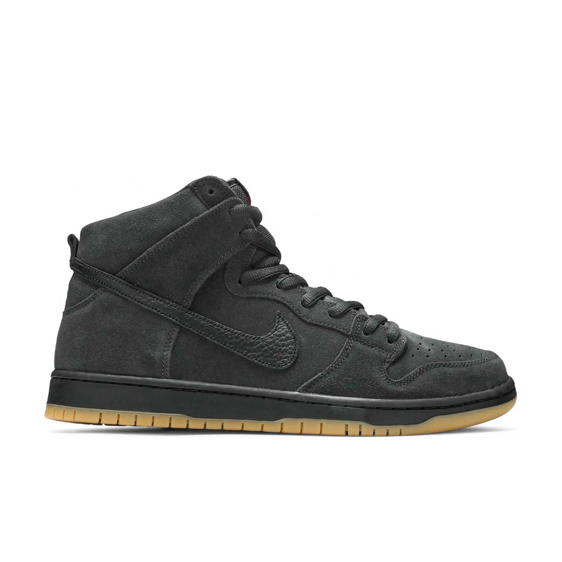 Nike SB Dunk High Pro ISO Smoke Grey, dk smoke grey/black - dk smoke grey - white - Tiki Room Skateboards - 1
