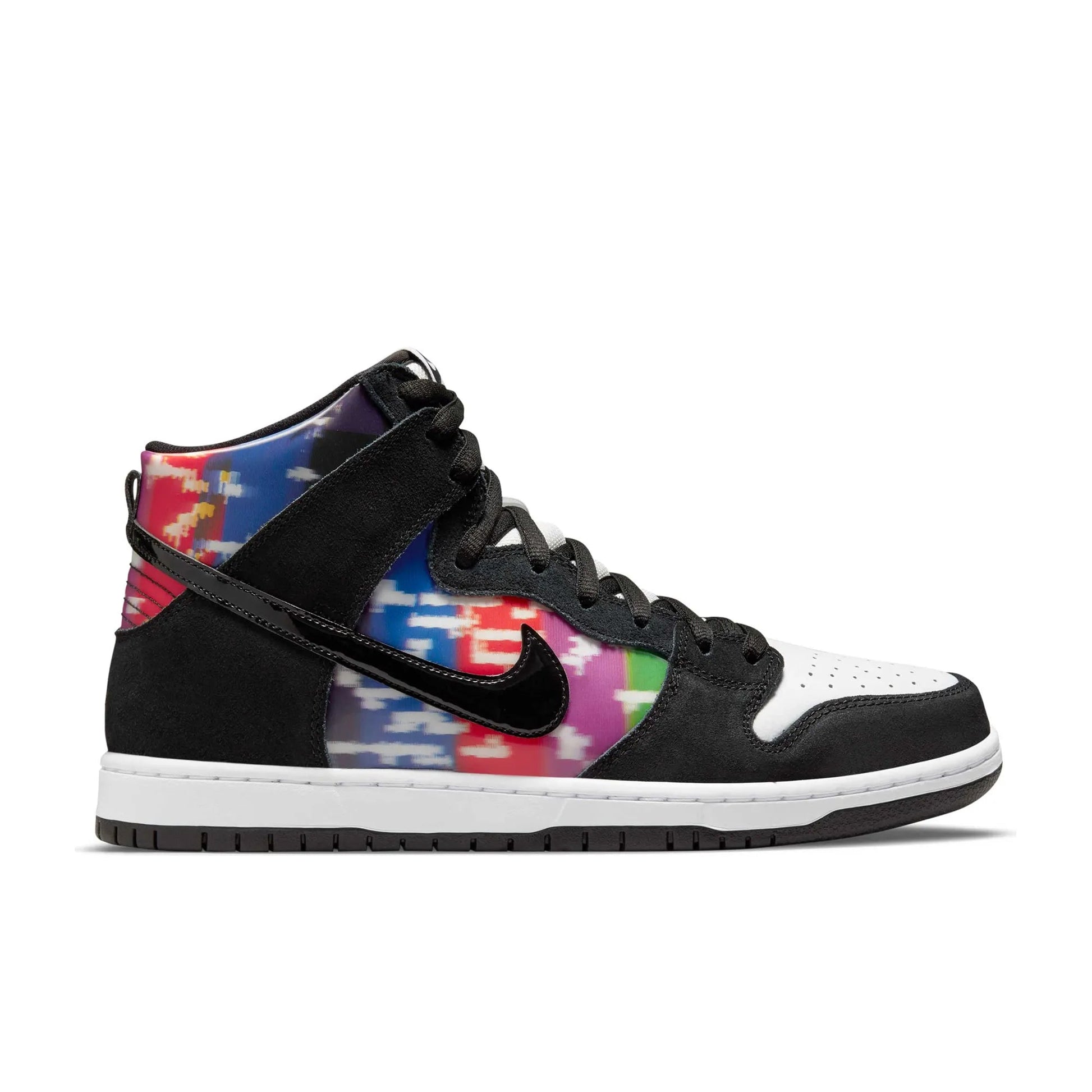 Nike SB Dunk High Pro TV, white/black - infrared - Tiki Room Skateboards - 1