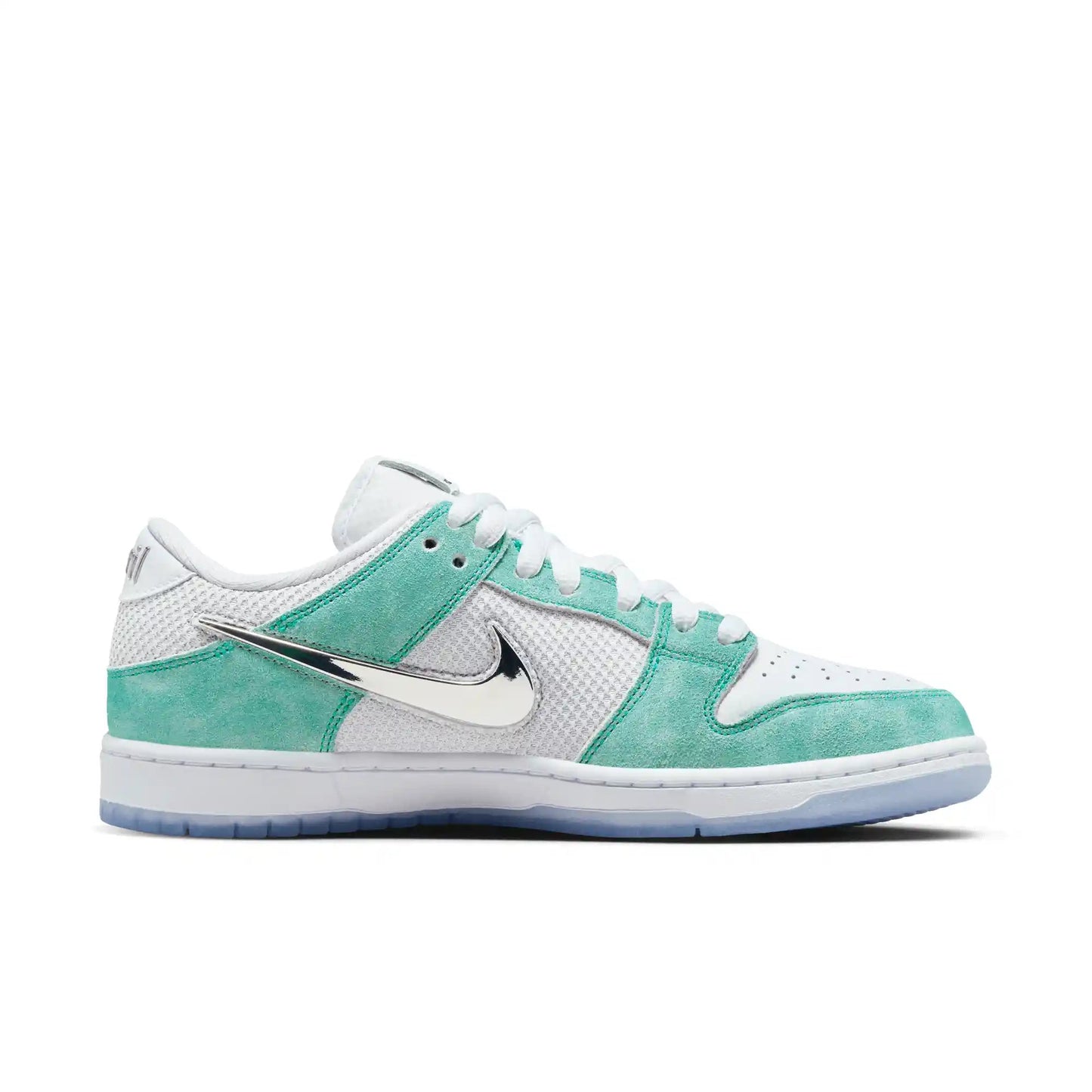 Nike SB Dunk Low Pro April, racer blue/metallic silver - white - Tiki Room Skateboards - 11