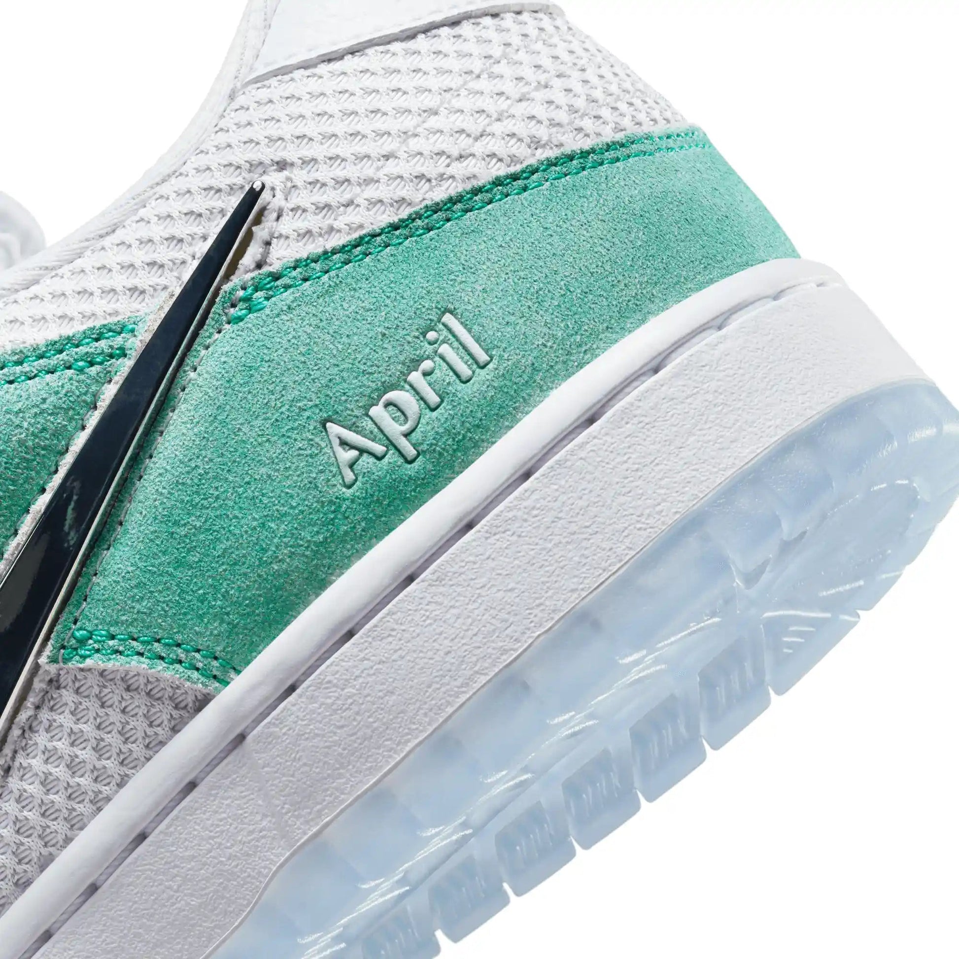 Nike SB Dunk Low Pro April, racer blue/metallic silver - white - Tiki Room Skateboards - 13