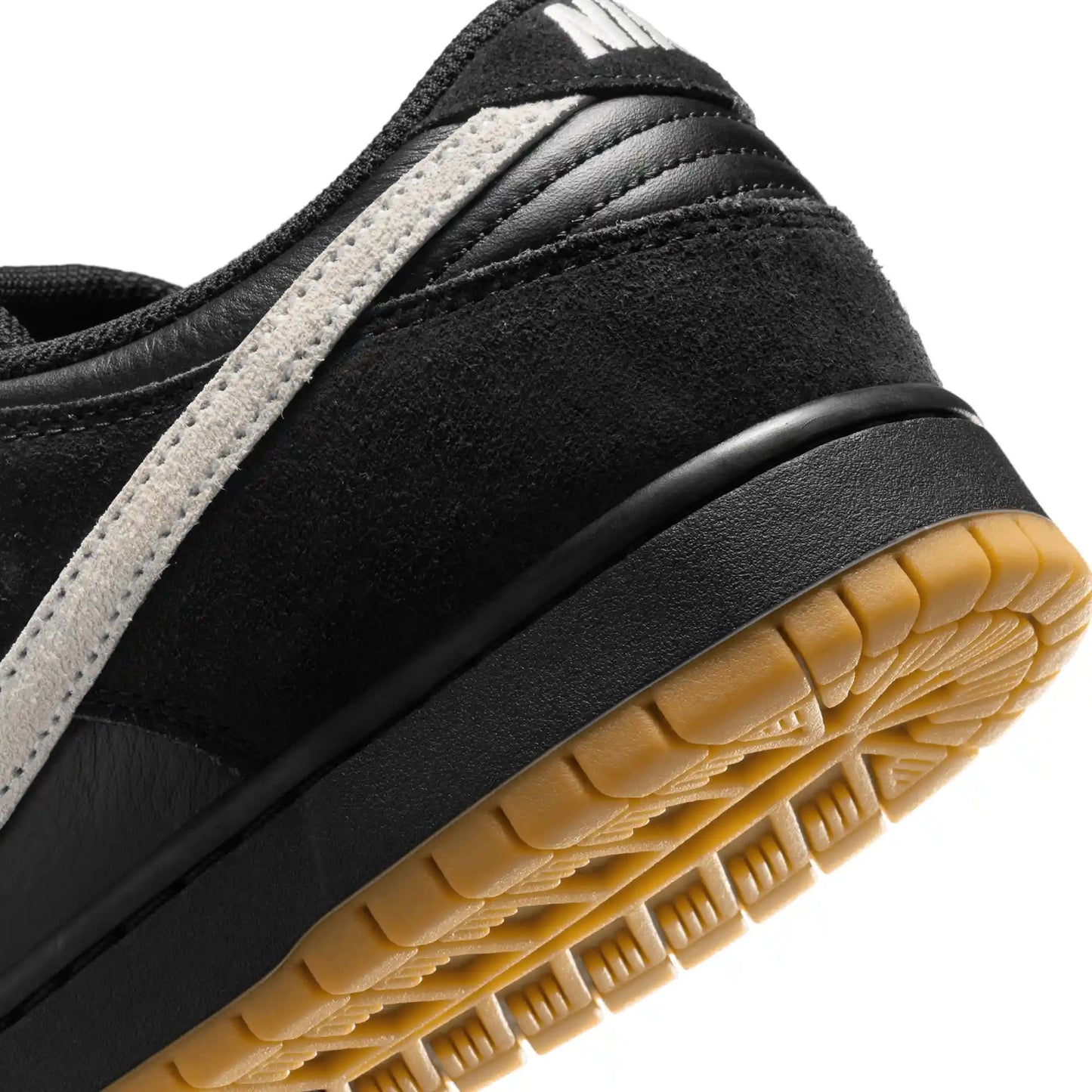 Nike SB Dunk Low Pro, black/white - black - gum light brown - Tiki Room Skateboards - 4