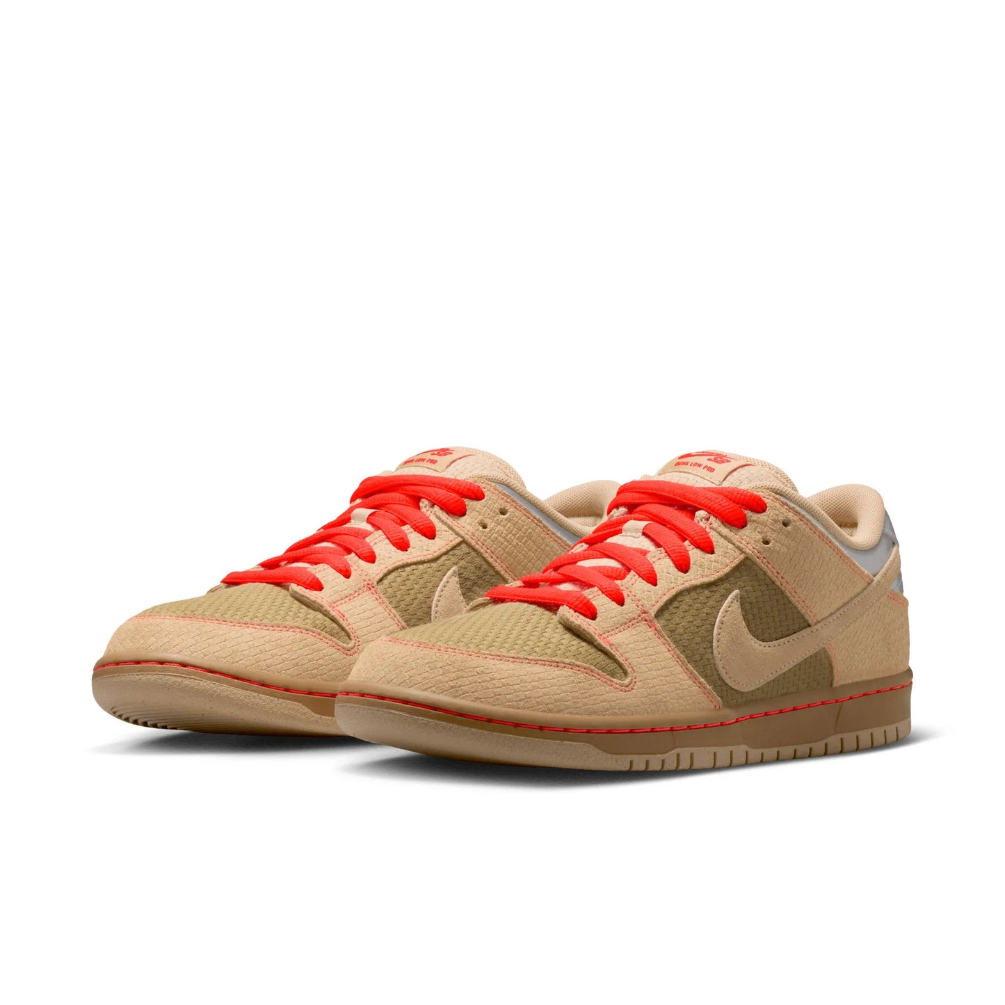 Nike SB Dunk Low Pro, canvas/vachetta tan - parachute beige - Tiki Room Skateboards - 2