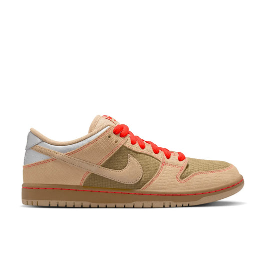 Nike SB Dunk Low Pro, canvas/vachetta tan - parachute beige - Tiki Room Skateboards - 1