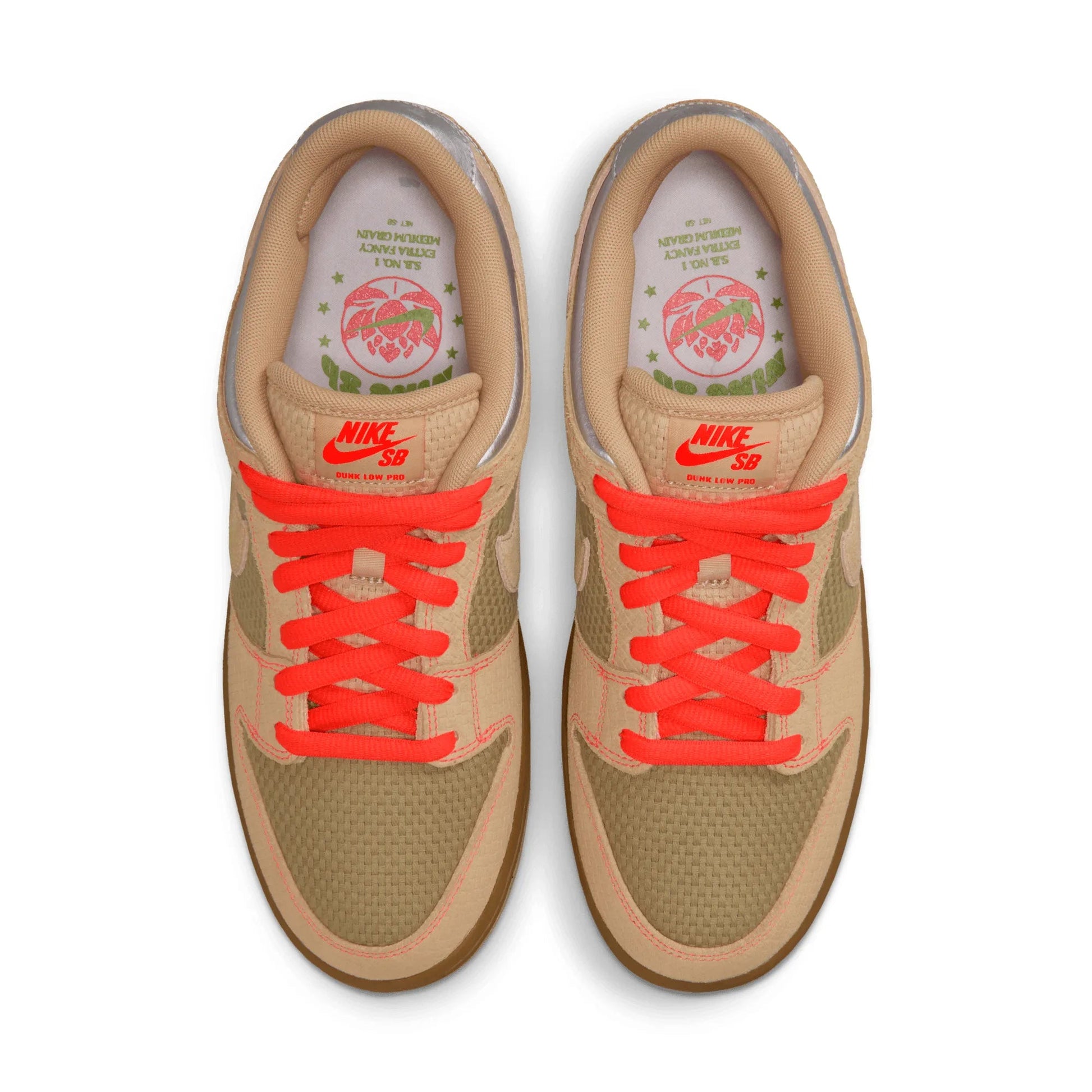 Nike SB Dunk Low Pro, canvas/vachetta tan - parachute beige - Tiki Room Skateboards - 7