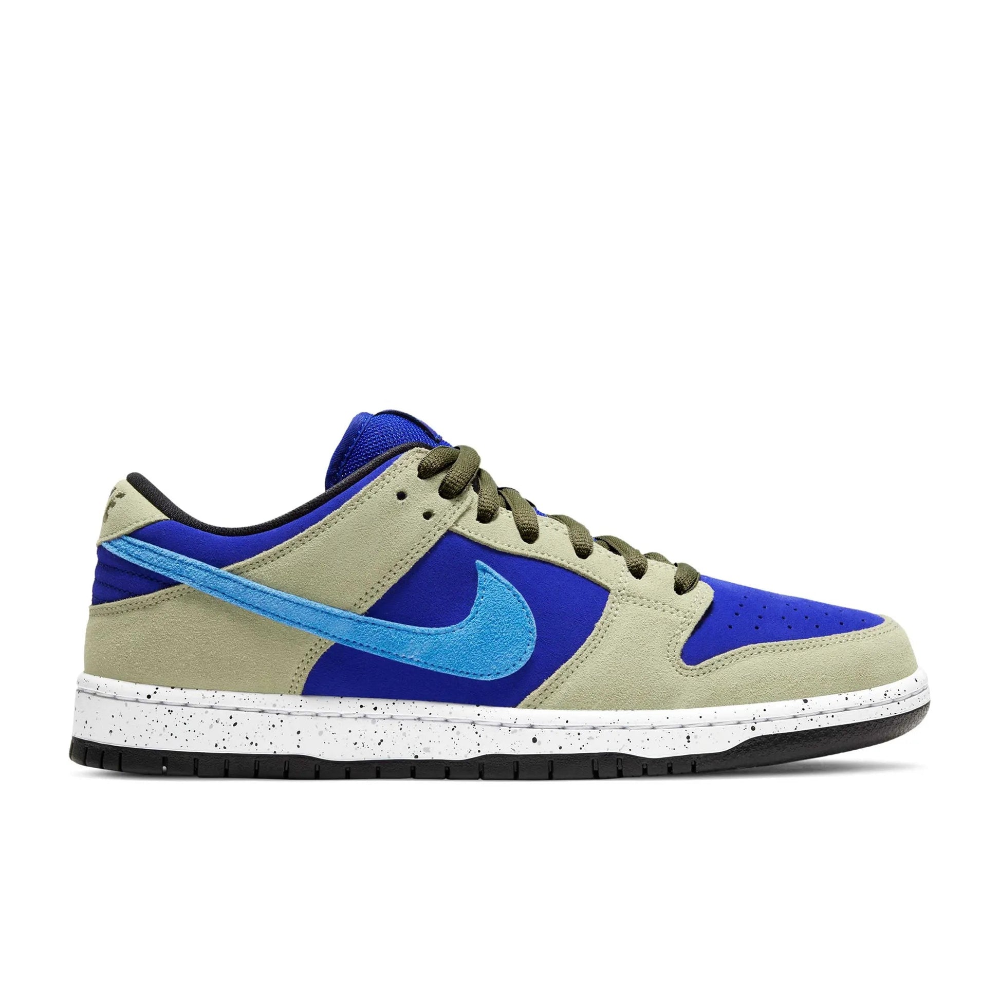 Nike SB Dunk Low Pro, celadon/coast - concord - black - Tiki Room Skateboards - 1