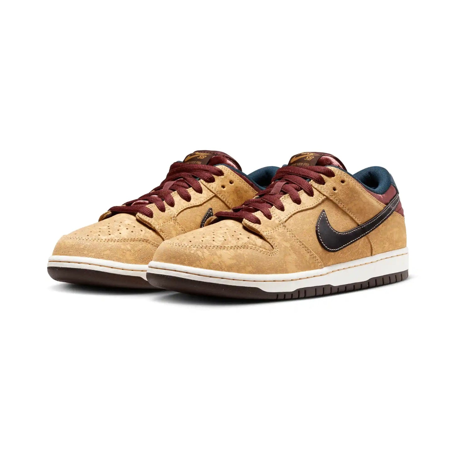 Nike SB Dunk Low Pro, celestial gold/black - dark team red - Tiki Room Skateboards - 2