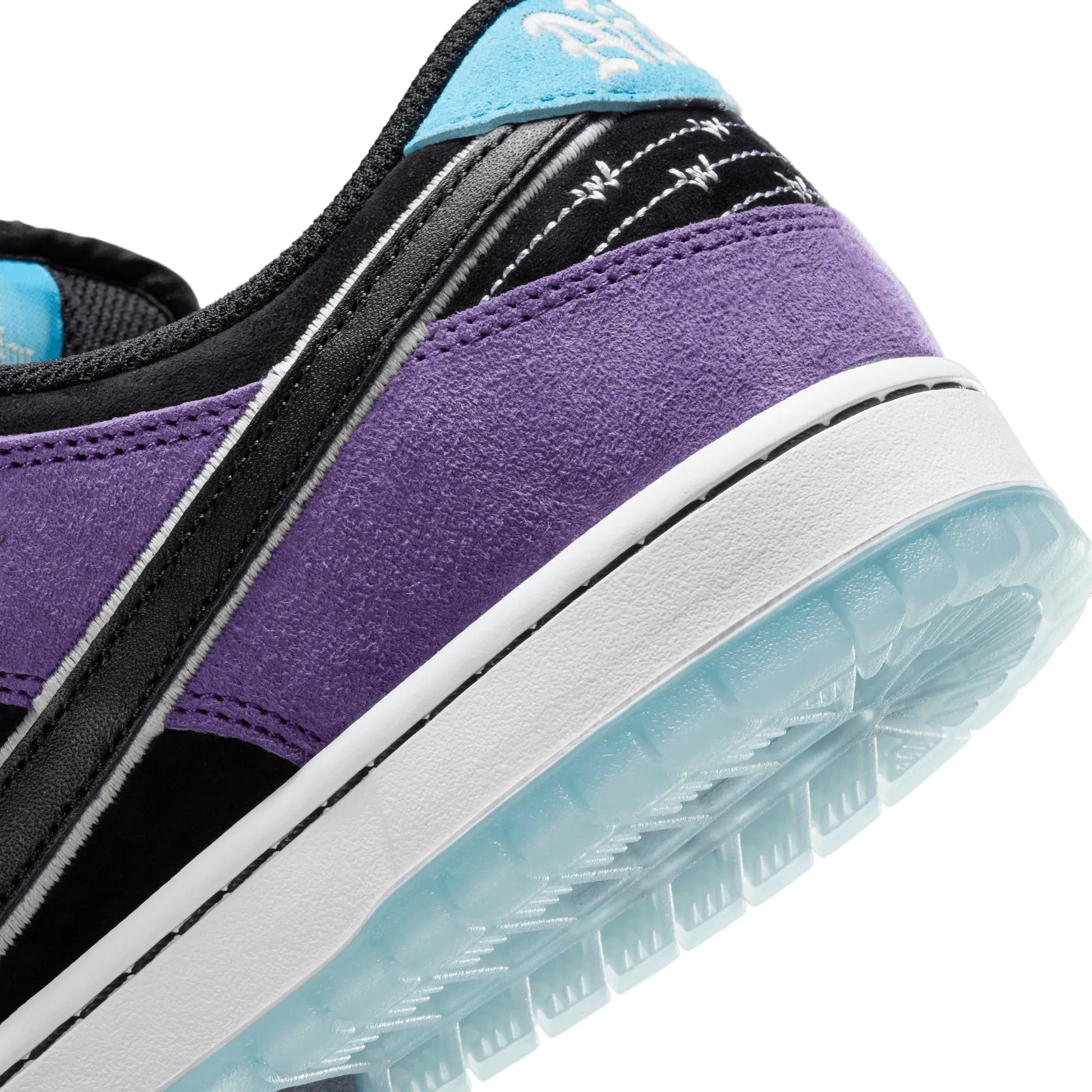 Nike SB Dunk Low Pro, court purple/black - white - lagoon pulse - Tiki Room Skateboards - 4