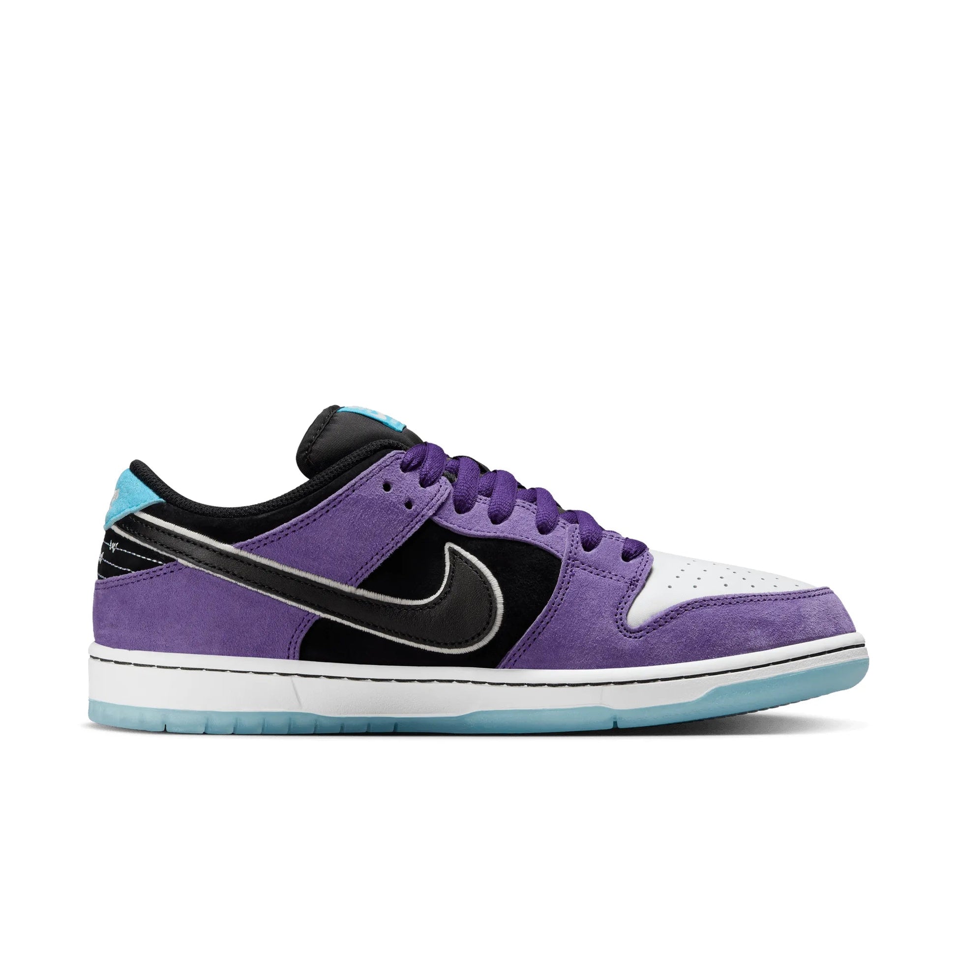 Nike SB Dunk Low Pro, court purple/black - white - lagoon pulse - Tiki Room Skateboards - 14