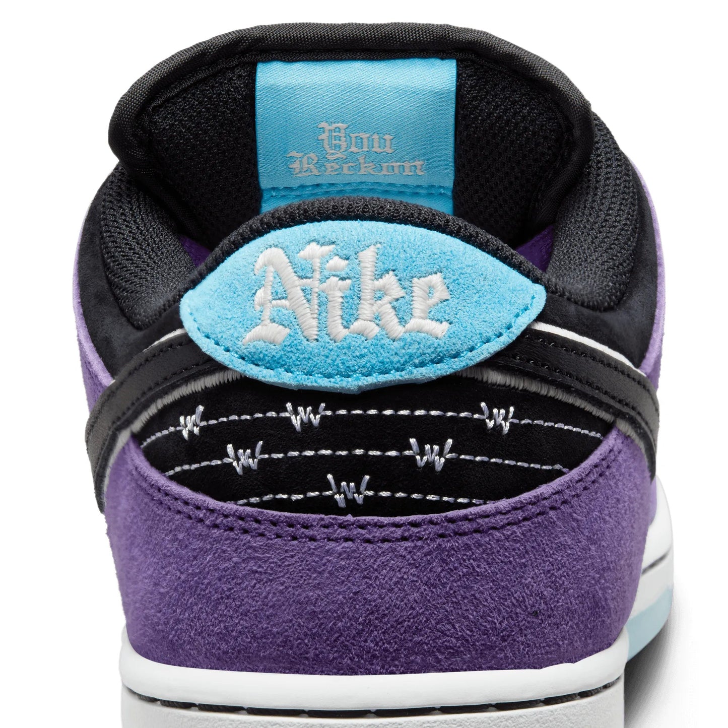 Nike SB Dunk Low Pro, court purple/black - white - lagoon pulse - Tiki Room Skateboards - 5