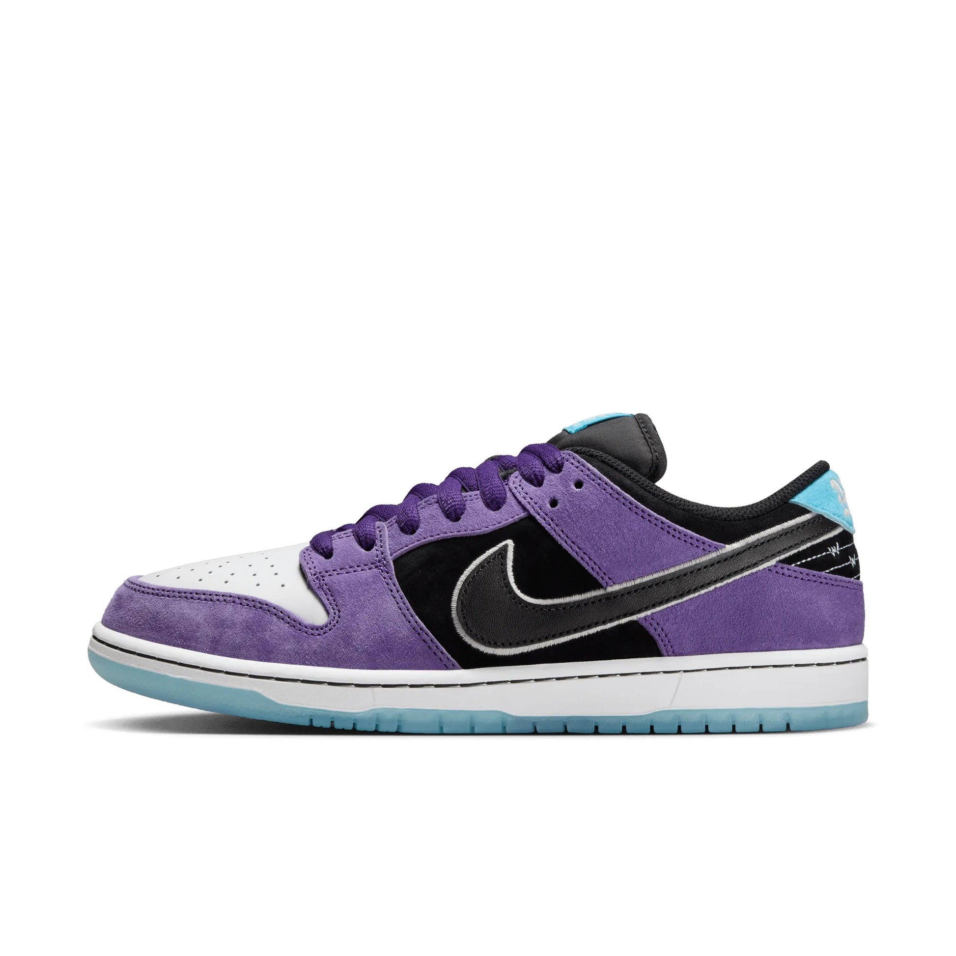 Nike SB Dunk Low Pro, court purple/black - white - lagoon pulse - Tiki Room Skateboards - 12