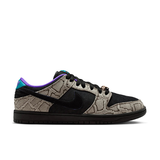 Nike SB Dunk Low Pro Dashawn Jordan, string/black - bright spruce - fierce purple - Tiki Room Skateboards - 1