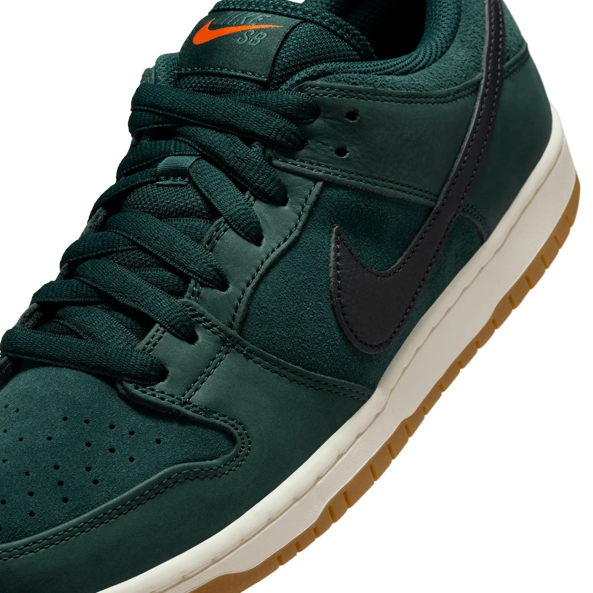 Nike SB Dunk Low Pro, deep fir/black - fir - sail - Tiki Room Skateboards - 3