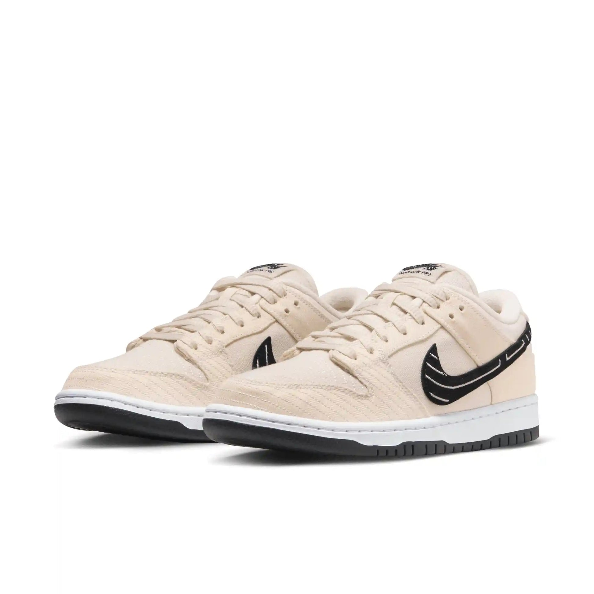 Nike SB Dunk Low Pro, fossil/black - sail - Tiki Room Skateboards - 1