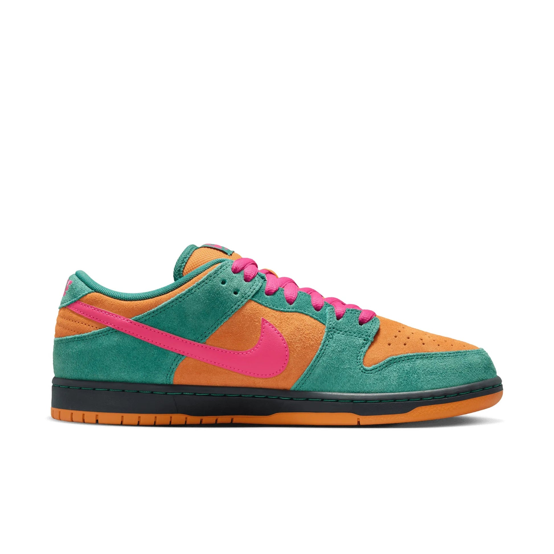 Nike SB Dunk Low Pro, green noise/watermelon-light curry - Tiki Room Skateboards - 1