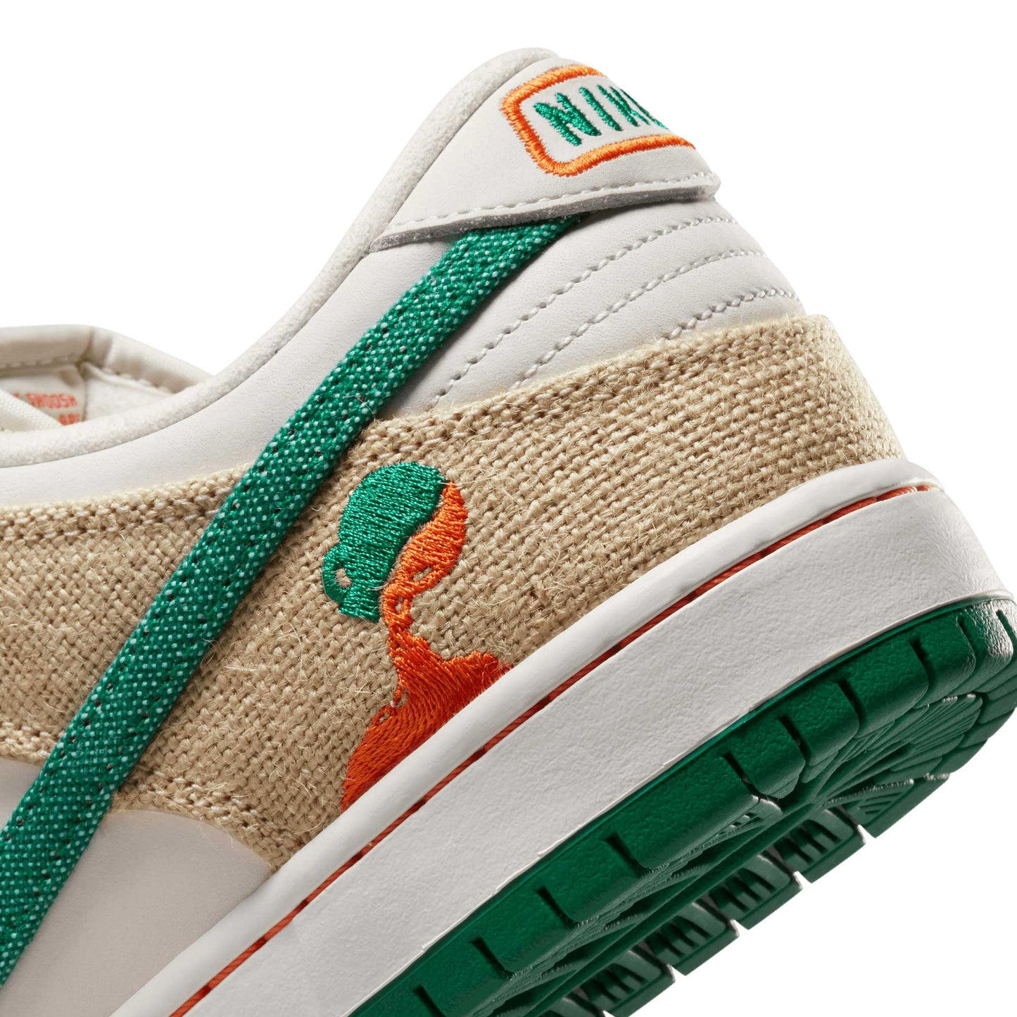 Nike SB Dunk Low Pro Jarritos®️, phantom/safety orange - malachite - Tiki Room Skateboards - 12