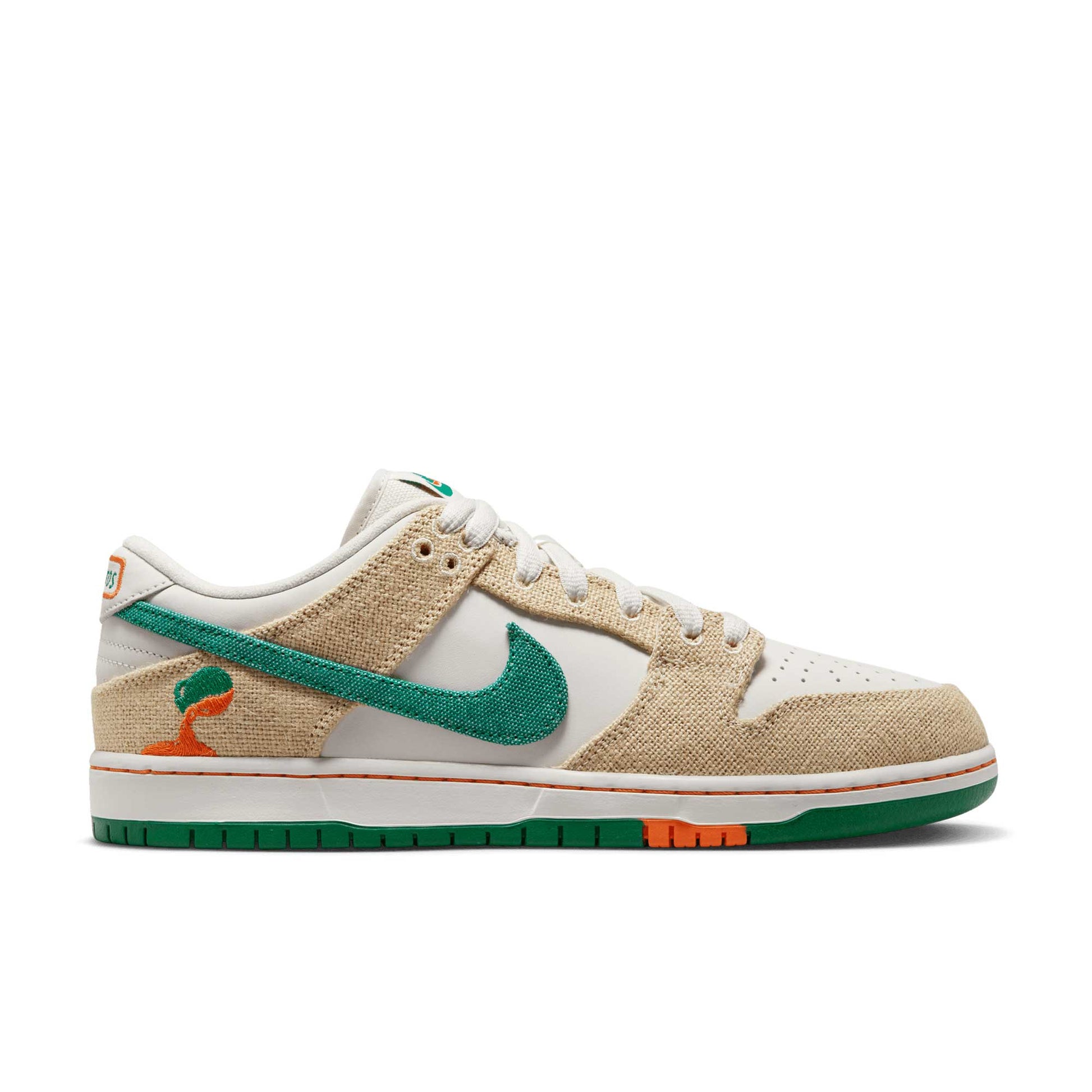 Nike SB Dunk Low Pro Jarritos®️, phantom/safety orange - malachite - Tiki Room Skateboards - 1