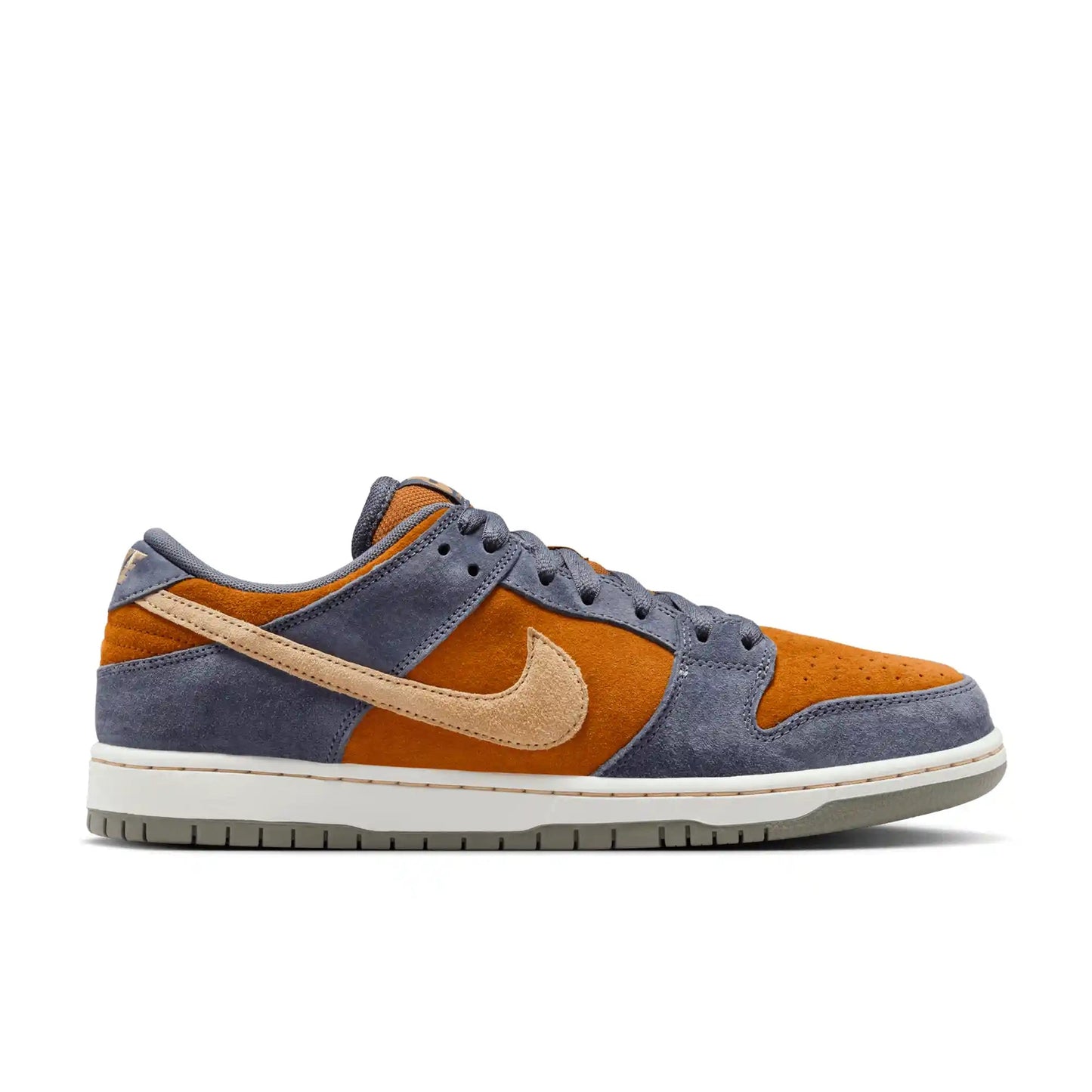 Nike SB Dunk Low Pro, light carbon/sesame - monarch - summit white - Tiki Room Skateboards - 1