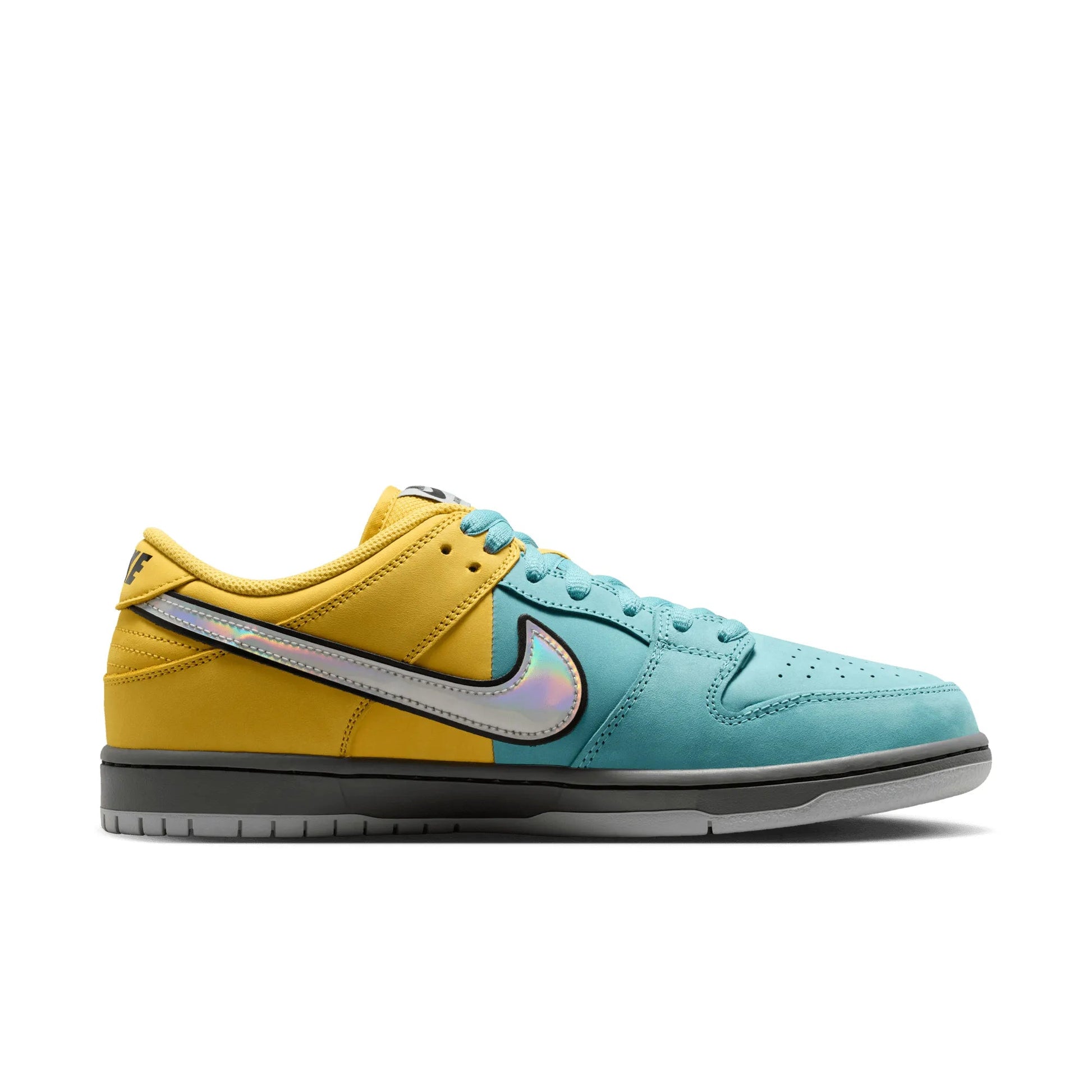 Nike SB Dunk Low Pro, lightening/wolf grey - denim turq - Tiki Room Skateboards - 12