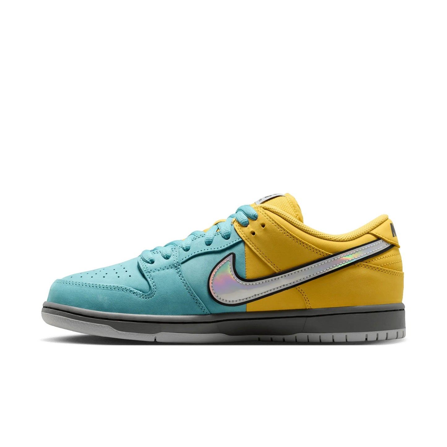 Nike SB Dunk Low Pro, lightening/wolf grey - denim turq - Tiki Room Skateboards - 11