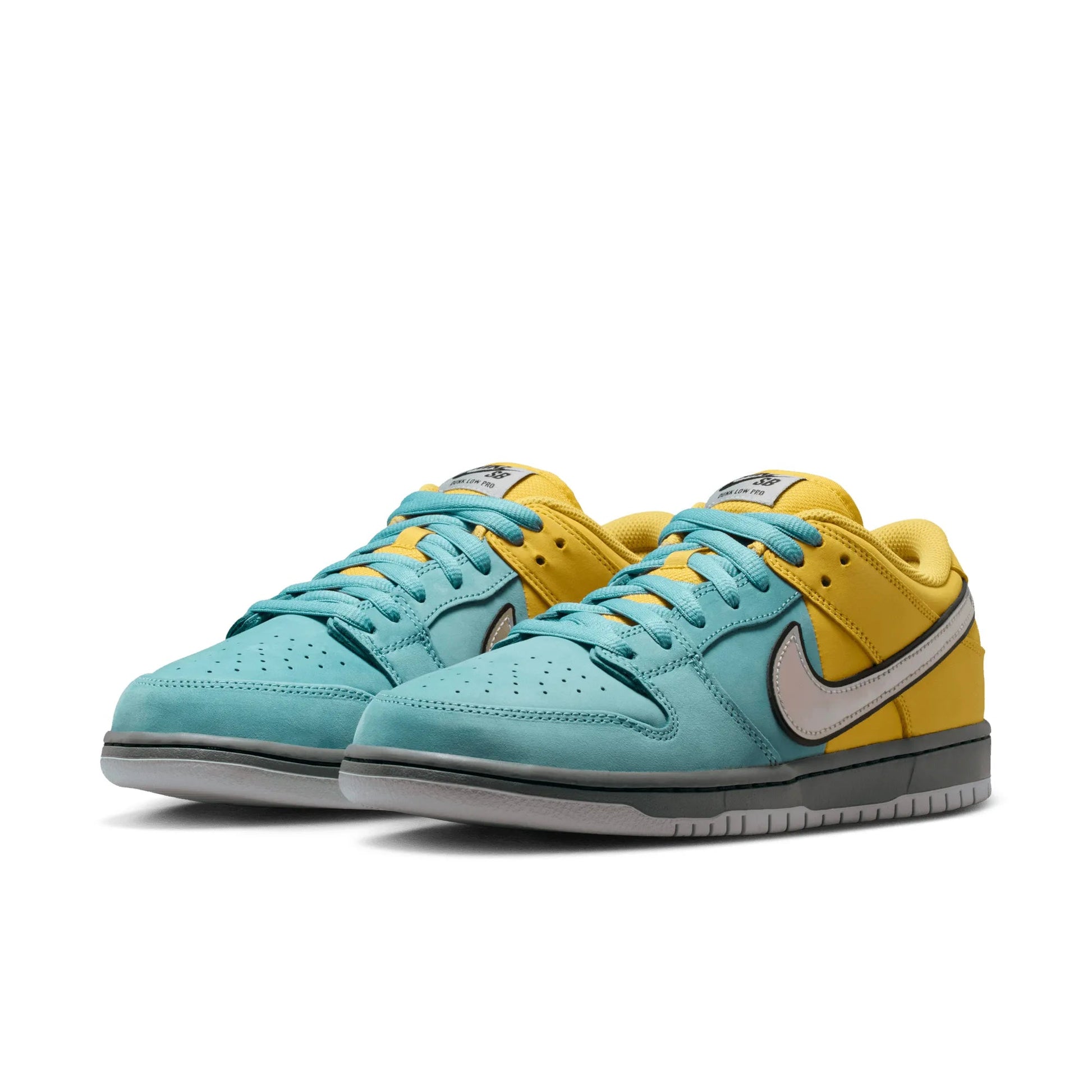 Nike SB Dunk Low Pro, lightening/wolf grey - denim turq - Tiki Room Skateboards - 2