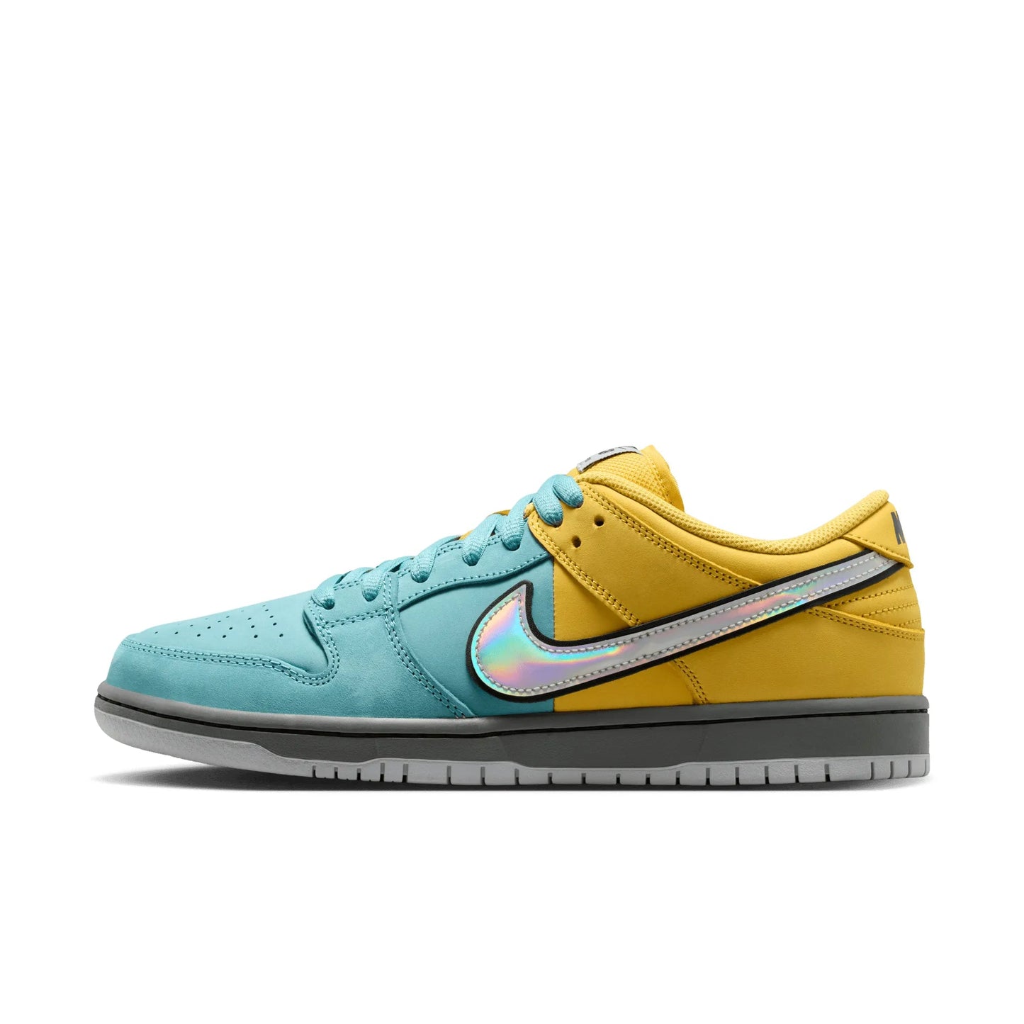 Nike SB Dunk Low Pro, lightening/wolf grey - denim turq - Tiki Room Skateboards - 10