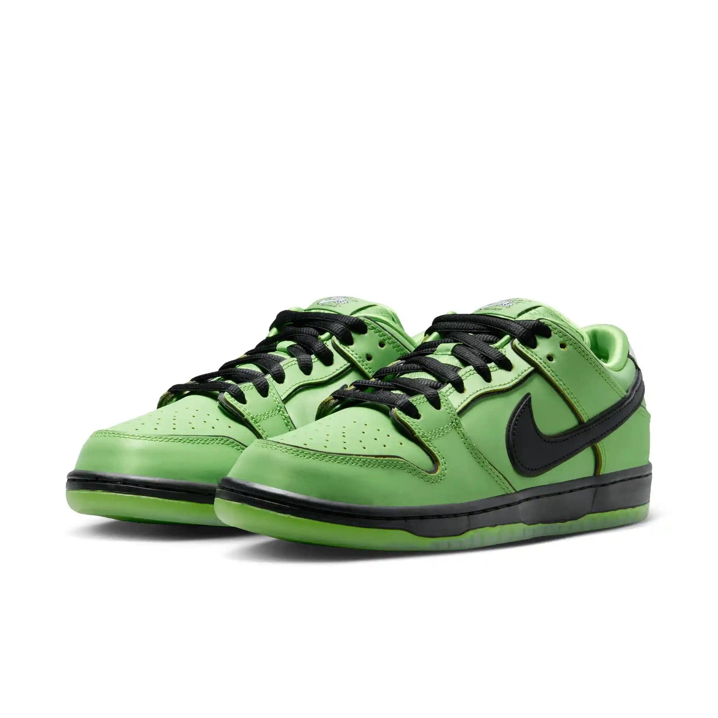 Nike SB Dunk Low Pro, mean green/black - lotus pink - Tiki Room Skateboards - 1