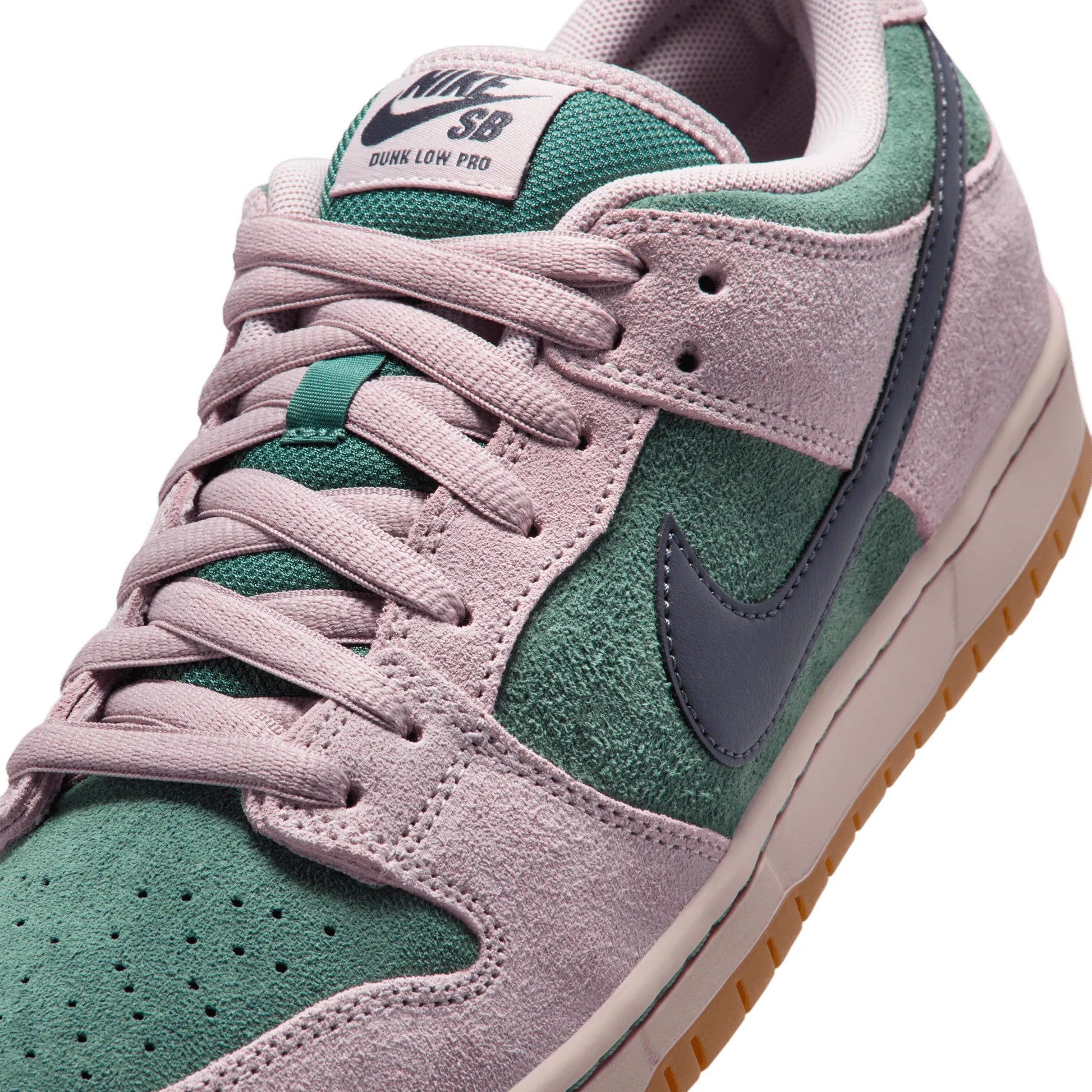 Nike SB Dunk Low Pro, mineral slate/dark raisin - particle rose - Tiki Room Skateboards - 3