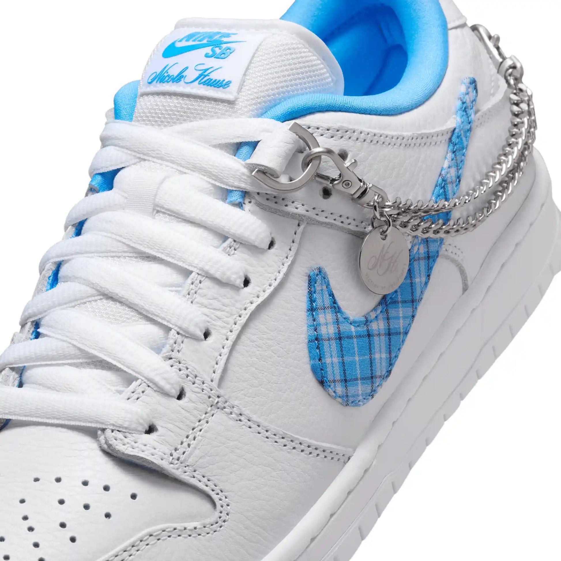 Nike SB Dunk Low Pro Nicole Hause, white/university blue - white - Tiki Room Skateboards - 3