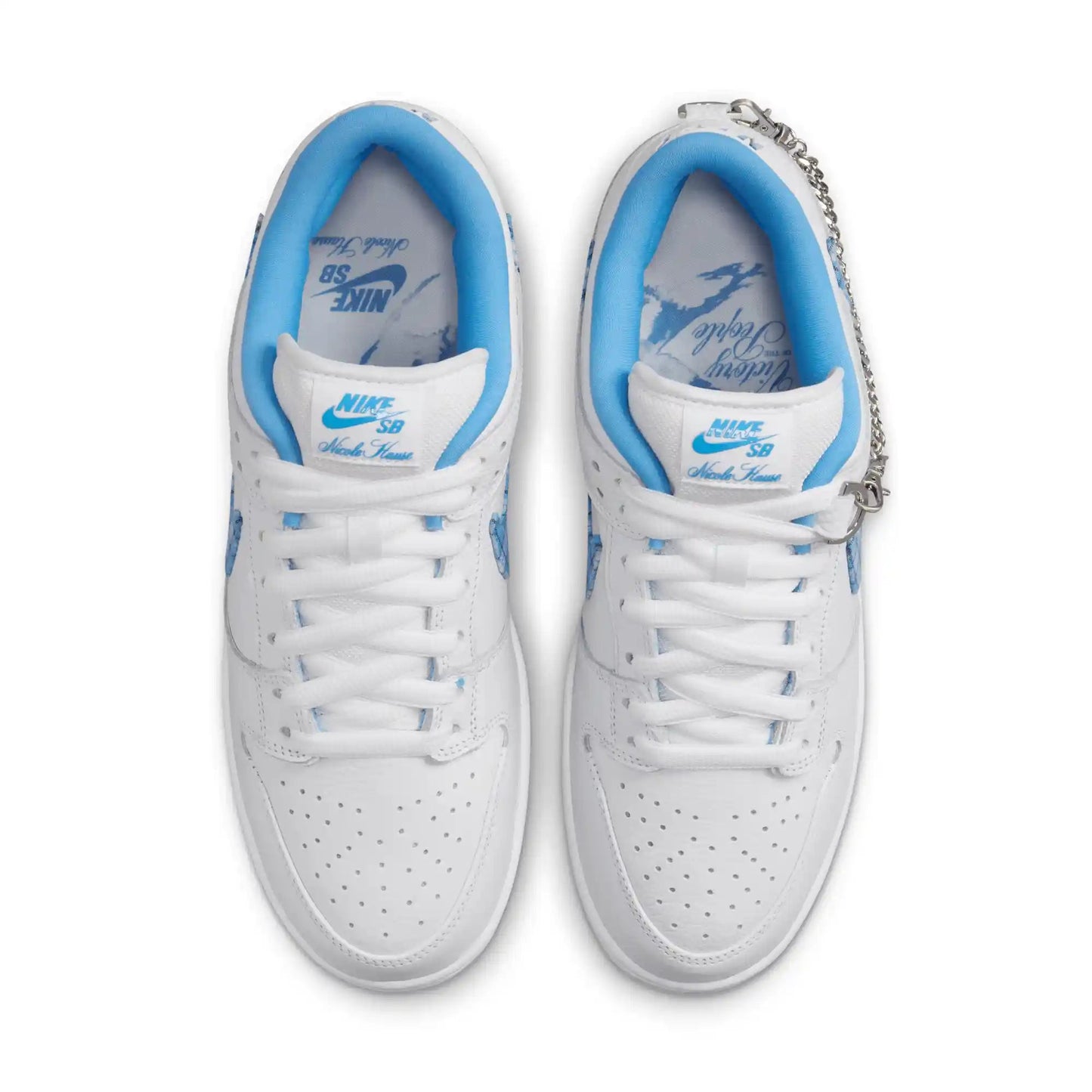 Nike SB Dunk Low Pro Nicole Hause, white/university blue - white - Tiki Room Skateboards - 8