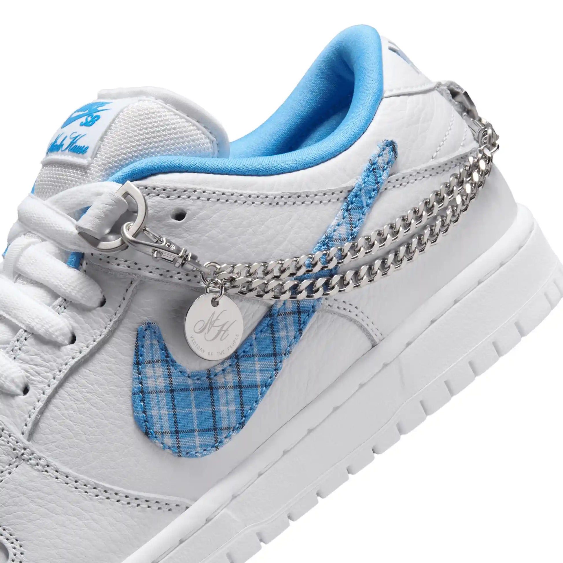 Nike SB Dunk Low Pro Nicole Hause, white/university blue - white - Tiki Room Skateboards - 4