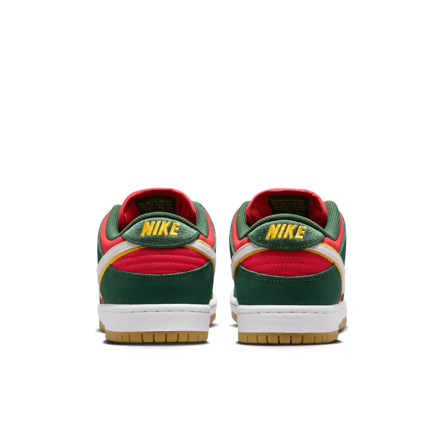 Nike SB Dunk Low Pro Premium, fir/white - university gold - fire red - Tiki Room Skateboards - 5