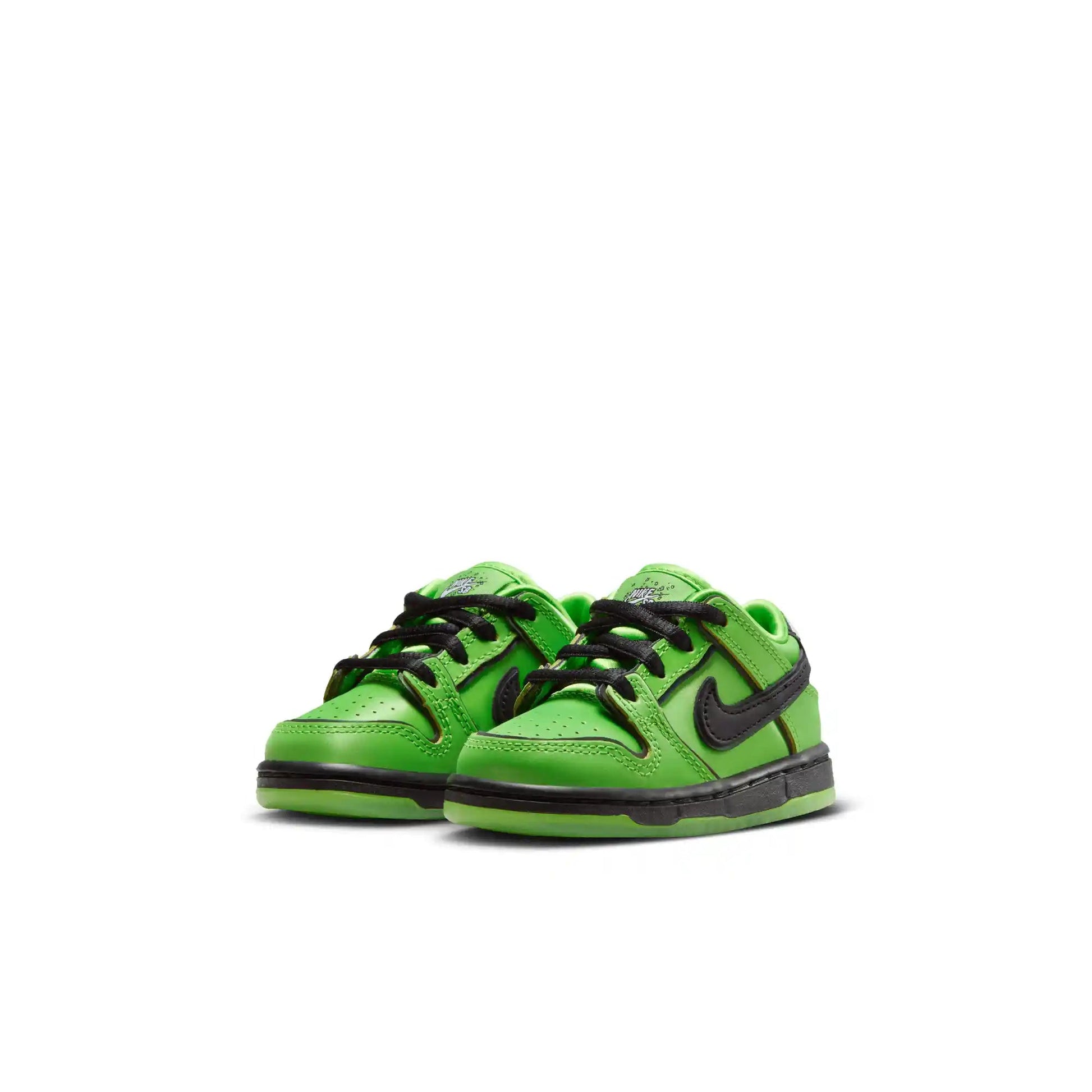 Nike SB Dunk Low Pro Td, mean green/black - mean green - lotus pink - Tiki Room Skateboards - 1