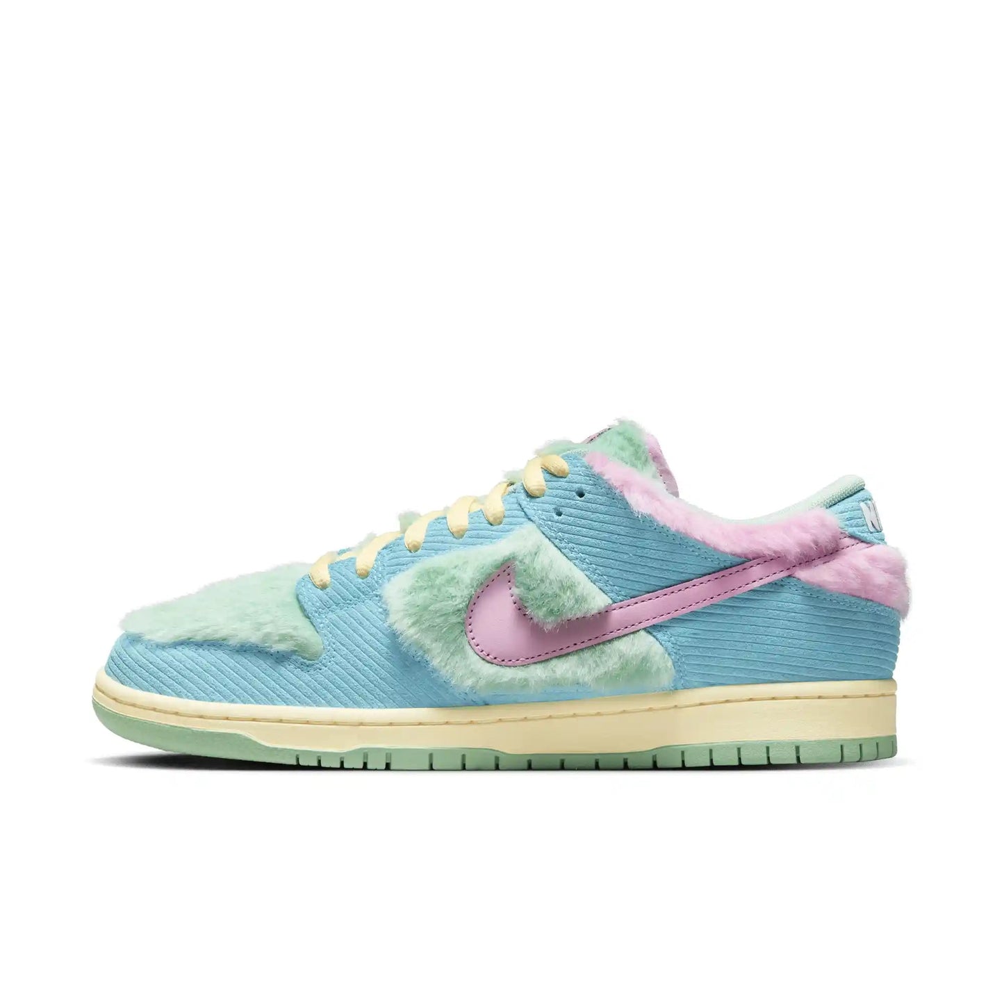 Nike SB Dunk Low Pro Verdy, blue gaze/arctic pink - bicycle yellow - Tiki Room Skateboards - 9