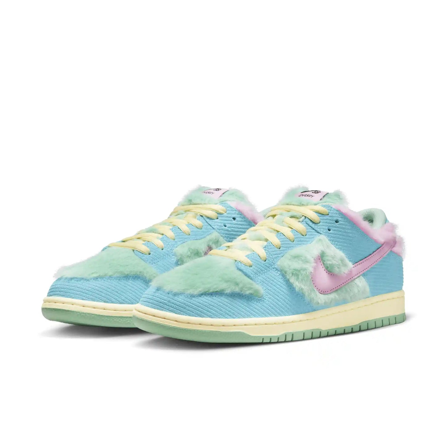 Nike SB Dunk Low Pro Verdy, blue gaze/arctic pink - bicycle yellow - Tiki Room Skateboards - 2