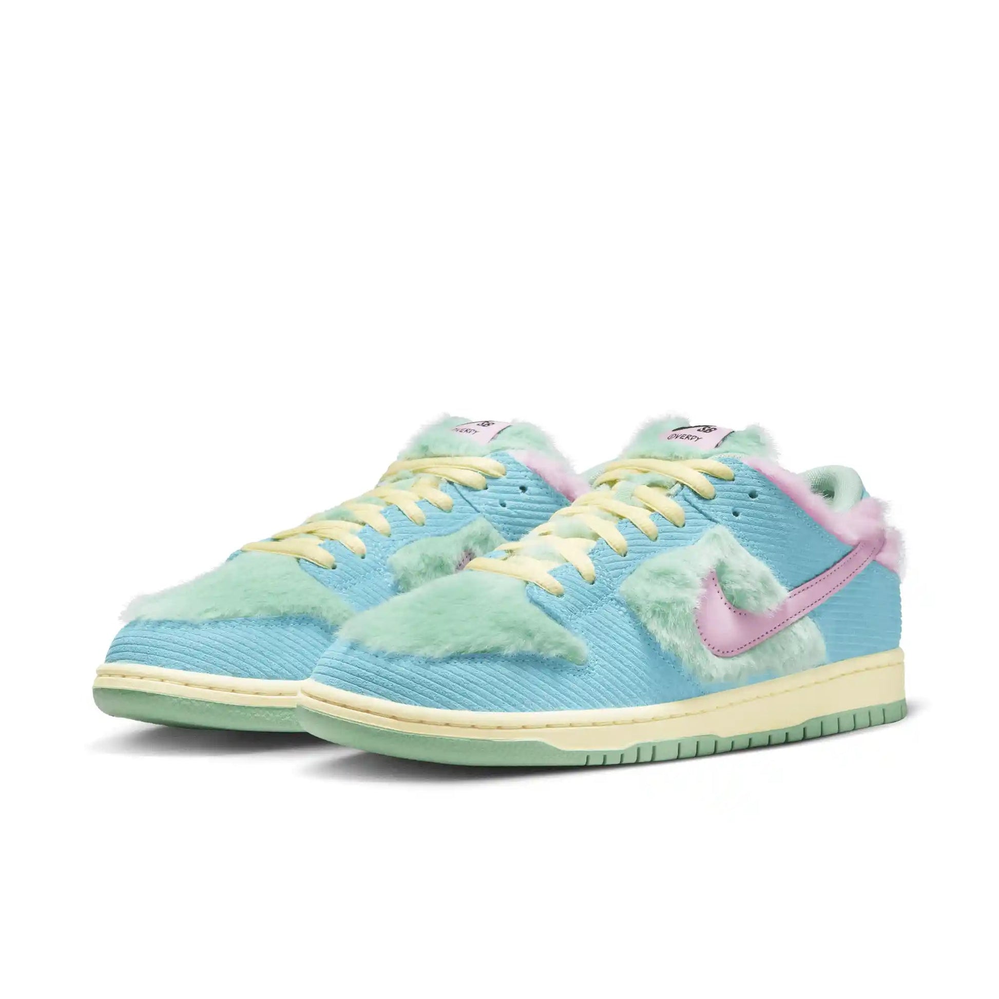 Nike SB Dunk Low Pro Verdy, blue gaze/arctic pink - bicycle yellow - Tiki Room Skateboards - 2