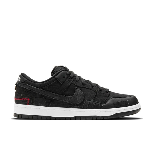 Nike SB Dunk Low Pro Wasted Youth, black/black - university red - white - Tiki Room Skateboards - 1