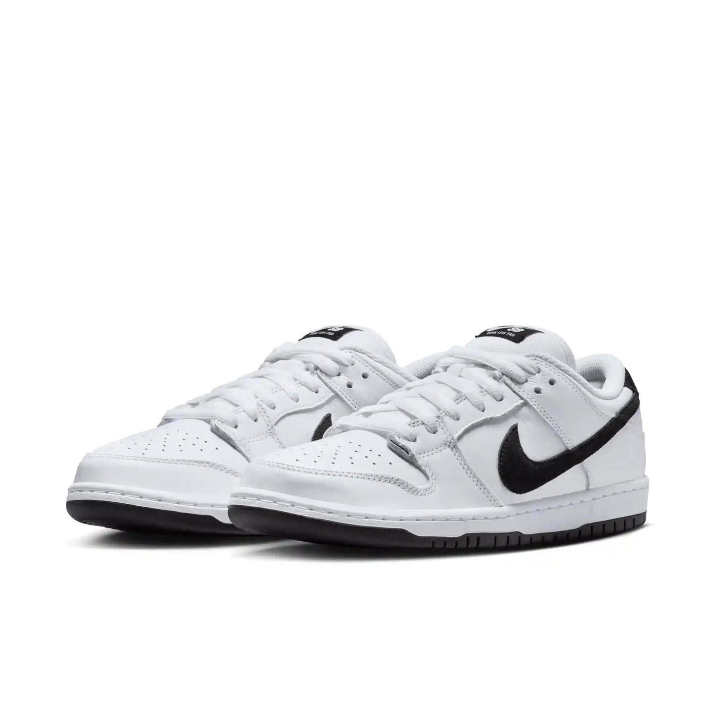 Nike SB Dunk Low Pro, white/black - white - black - Tiki Room Skateboards - 2