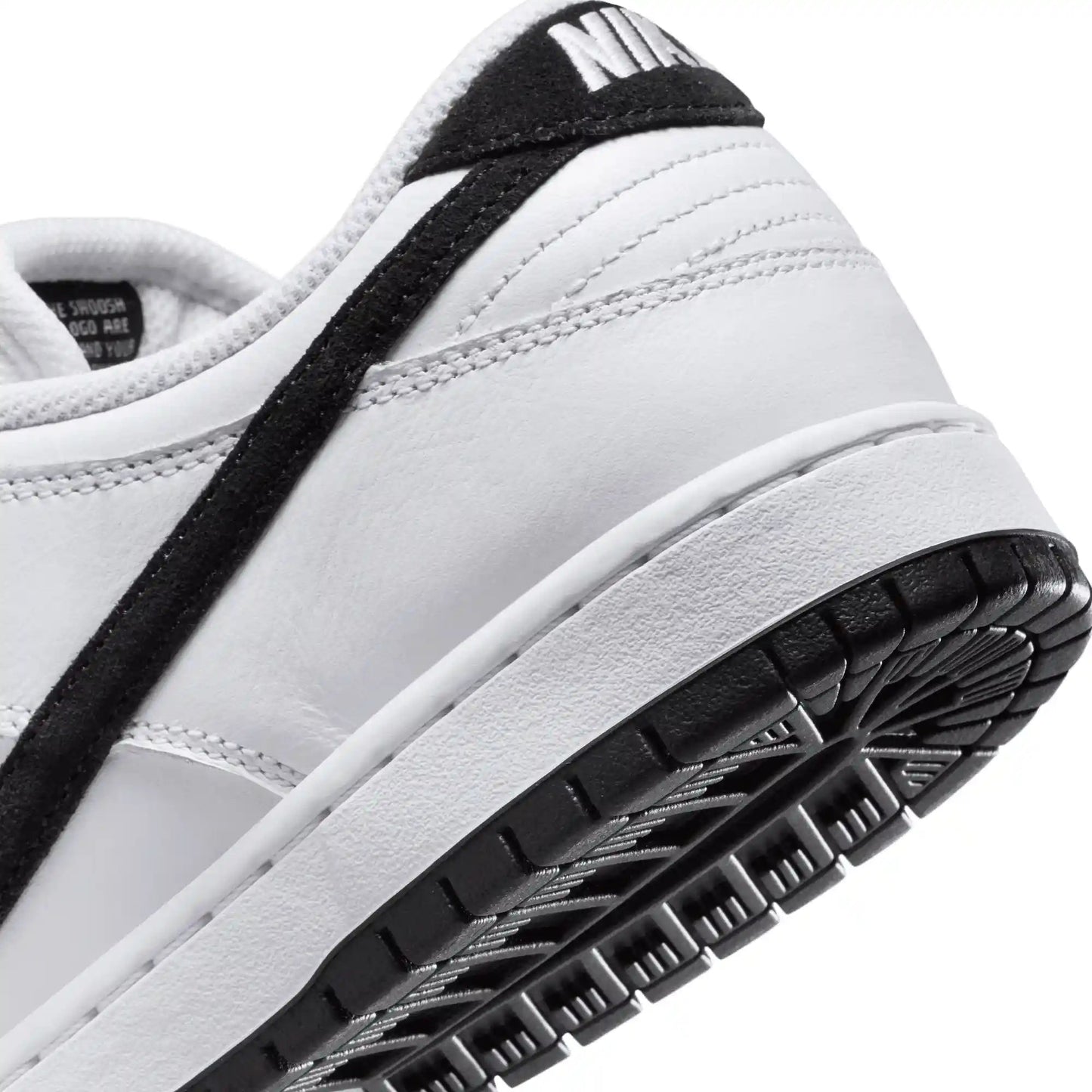 Nike SB Dunk Low Pro, white/black - white - black - Tiki Room Skateboards - 4