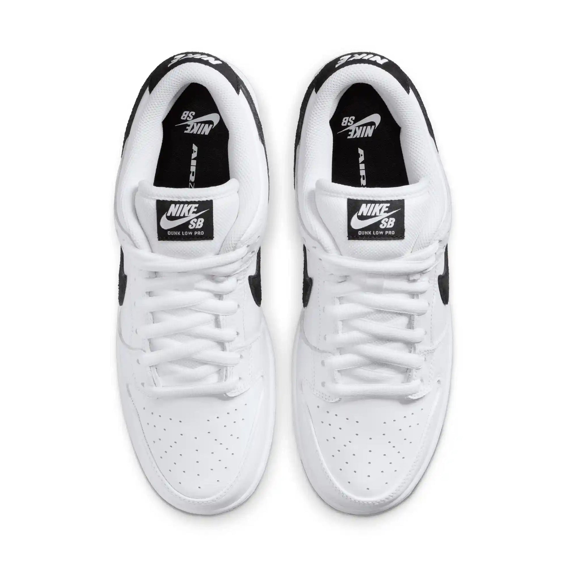 Nike SB Dunk Low Pro, white/black - white - black - Tiki Room Skateboards - 7