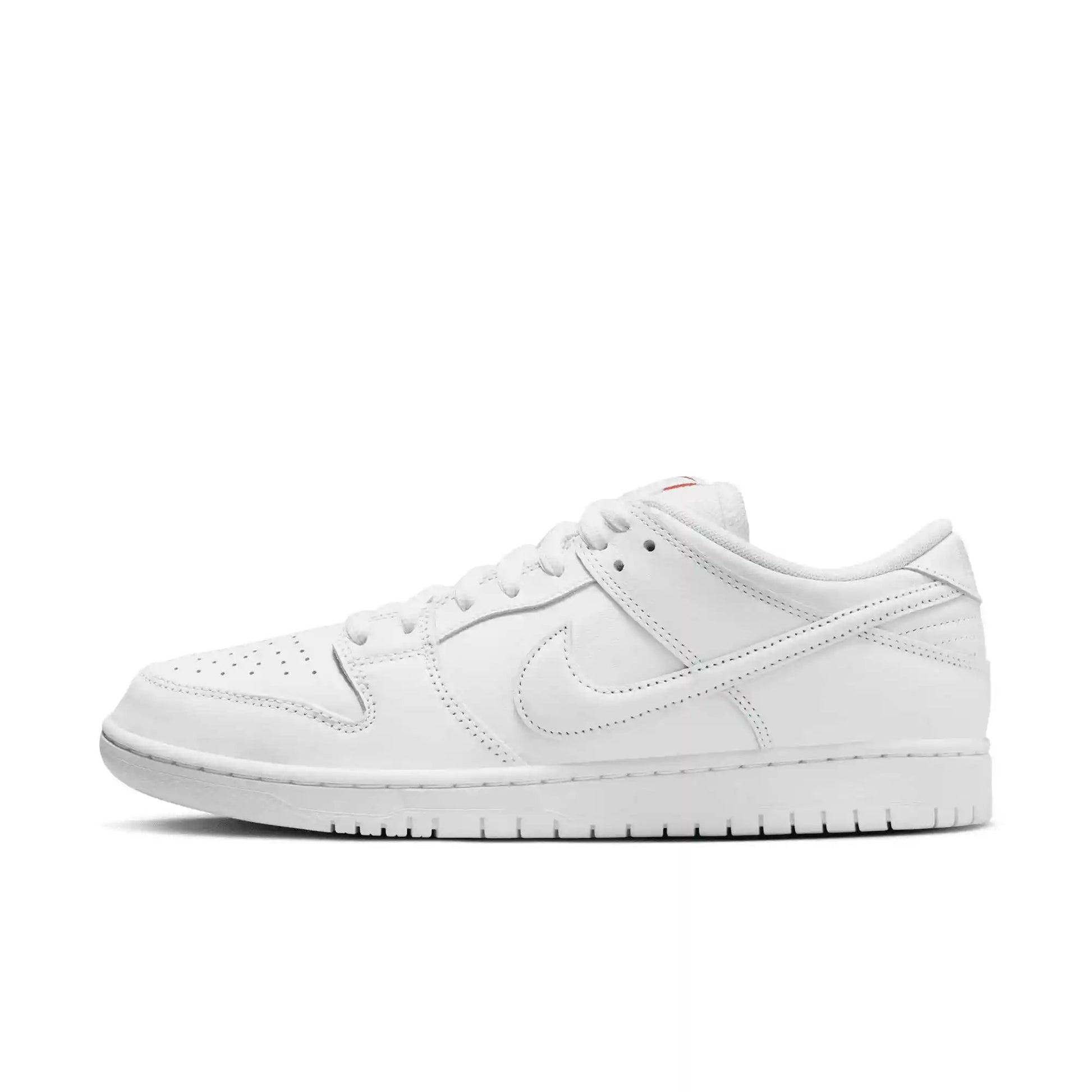 Nike SB Dunk Low Pro, white/white - white - white - Tiki Room Skateboards - 9