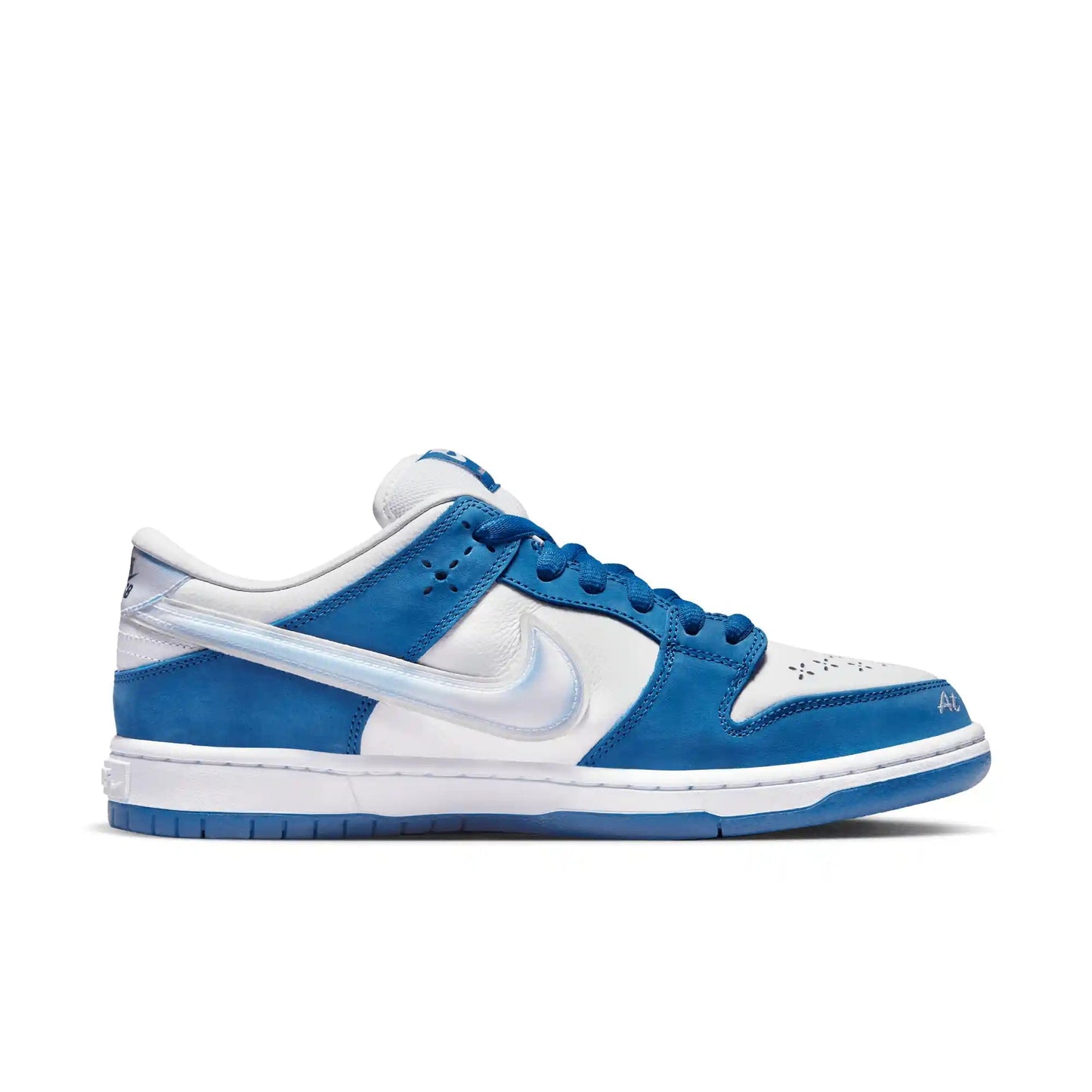 Nike SB Dunk Low Pro X Born X Raised, deep royal/white - black - Tiki Room Skateboards - 11