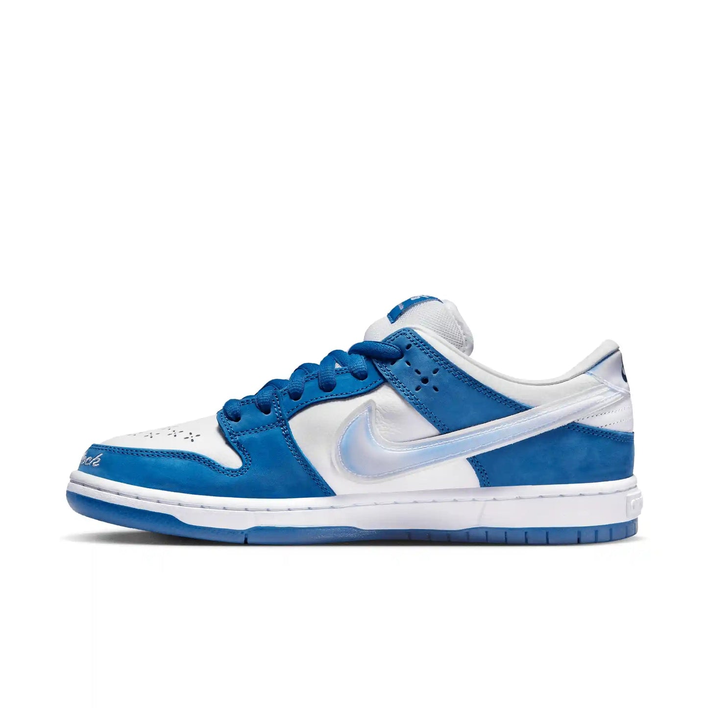 Nike SB Dunk Low Pro X Born X Raised, deep royal/white - black - Tiki Room Skateboards - 10