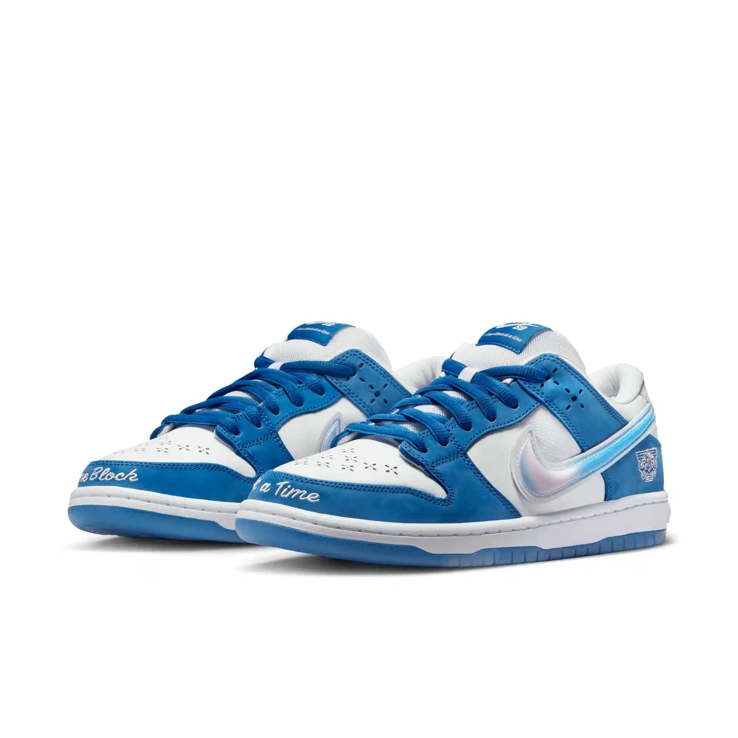 Nike SB Dunk Low Pro X Born X Raised, deep royal/white - black - Tiki Room Skateboards - 2