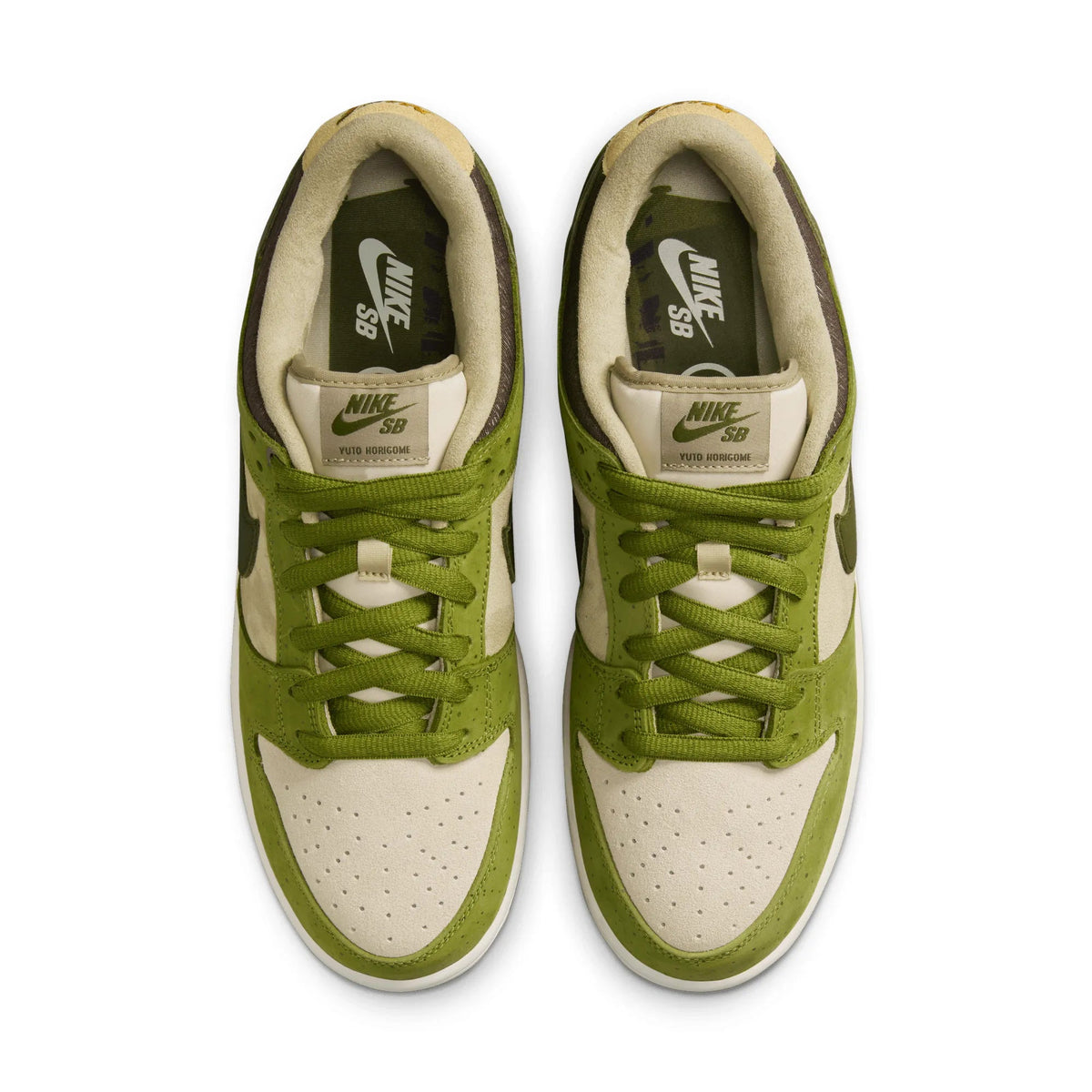 Nike SB Dunk Low Pro Yuto Matcha, asparagus/legion green - lt khaki - Tiki Room Skateboards - 6