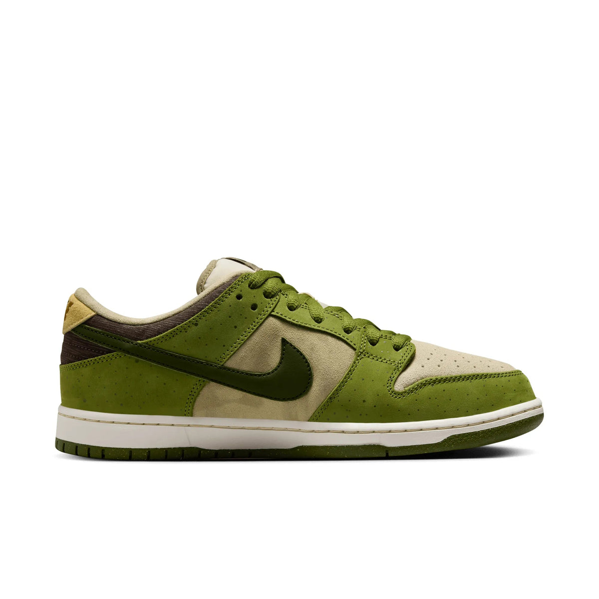 Nike SB Dunk Low Pro Yuto Matcha, asparagus/legion green - lt khaki - Tiki Room Skateboards - 12