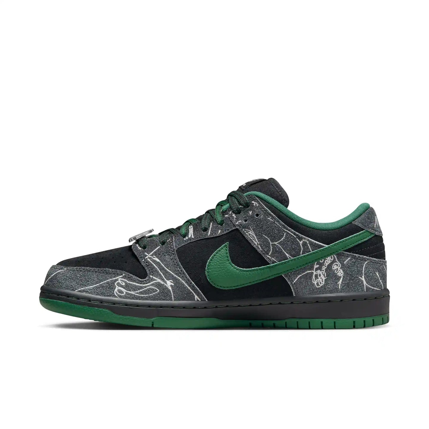 Nike SB Dunk Low "There", black/gorge green - summit white - Tiki Room Skateboards - 11